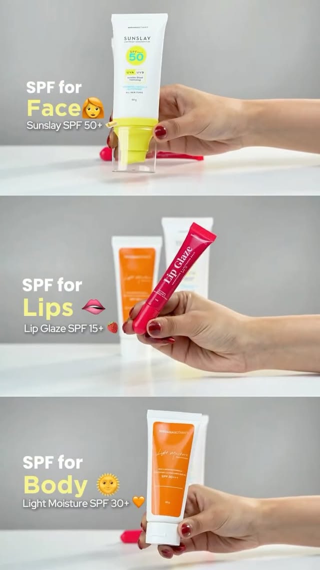We’ve got SPF for every part of you — face, body & even lips! 😉☀️🩵
Stay fully protected this summer with our best-selling essentials.
Shop now @nirvanabotanics