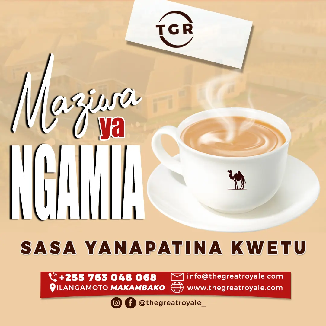 Naam Naam Wapendwa Wateja Wetu wa THE GREAT ROYALE ๐ HOTEL-MAKAMBAKO ๐ฅ
Kwa sasa Tumewaletea Rasmi huduma ya MAZIWA YA NGAMIA,
Kwa Gharama ya Tsh 2,000/= tu Kwa Kikombe
Na huduma Hii ni Endelevu na Inapatikana Hapa Hotelini Kila Siku,
Karibu Saana Ujipatie Maziwa haya Bora Kabisa Yenye Virutubisho Vingi Kiafya Mwilini
Kwa Maelezo & Maulizo Mengi zaidi Tafadhari Waweza Tupigia Simu Moja Kwa Moja +255 763 048 068
Kuweka Order yako Mapema Na Usipitwe na Huduma hii pendwa
THE GREAT ROYALE ๐
Tunapatikana Mtaa wa Ilangamoto, Kata ya Lyamkena Halmashauri Ya Mji Makambako Mkoani Njombe, Nyanda Za Juu Kusini Mwa Tanzania
Tufuatilie Kwenye Mitandao ya Kijamii @thegreatroyale_ โ๏ธ
THE GREAT ROYALE ๐
THE HOME OF HOSPITALITY & We are the best in Town ๐ค
#thegreatroyale #thegreatroyalehotel #thegreatroyalehotelmakambako #thegreatroyalehotelmakambakonjombe #MAKAMBAKO #njombe #iringa #iringatown #iringatanzania #MAZIWA #maziwayangamia #ngamia #camels #camelmilk #hotel