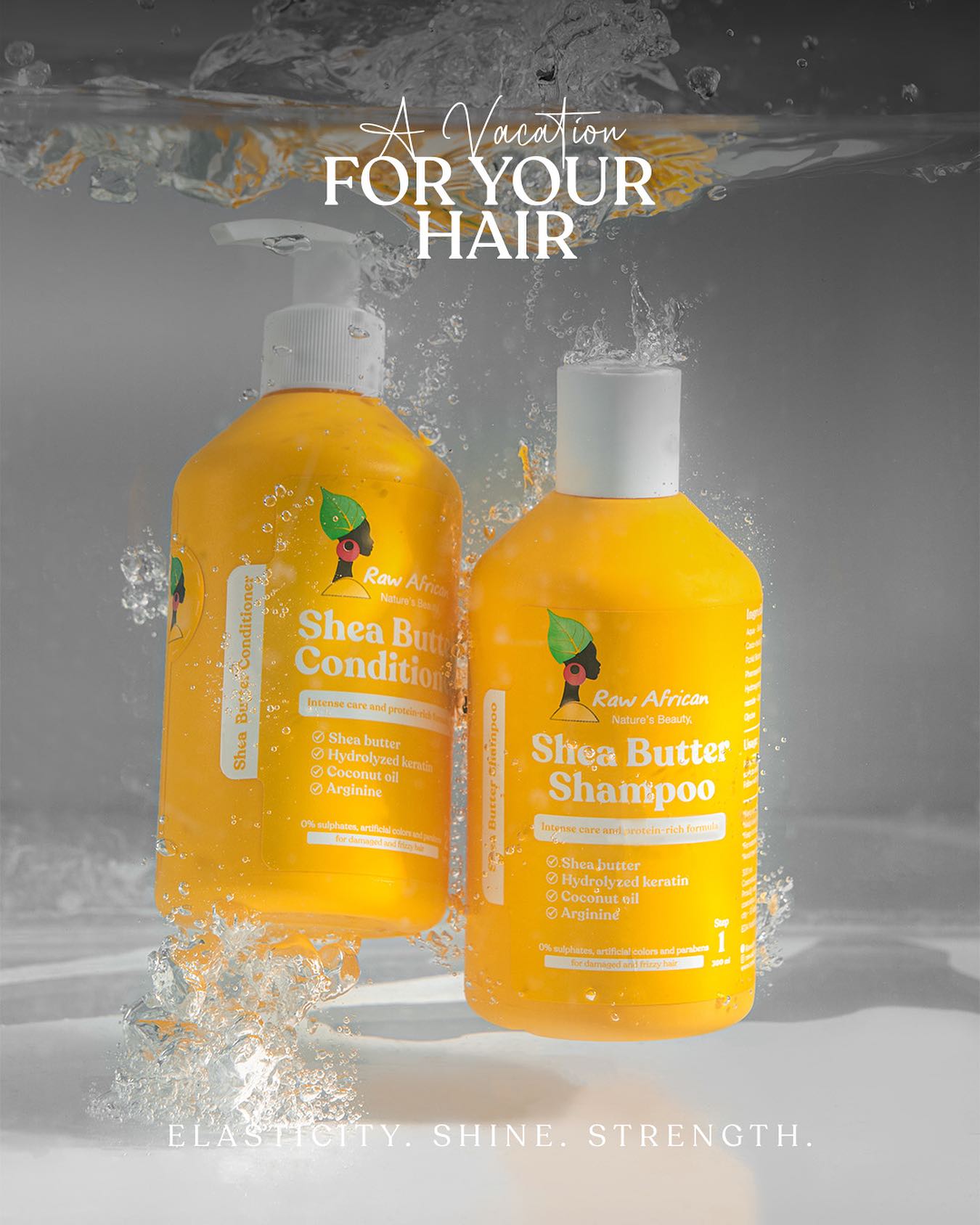 Split ends? Breakage?Frizz?
Our Shea Butter Shampoo & Conditioner work magically to
🧑🏻⚕️Restore damaged strands,
💆🏻♀️Strengthen low protein hair
👩🦱Bring back elasticity + shine
شعرك ييتقصف بسهولة؟
شامبو وبلسم زبدة الشيا بتاعنا بيشتغلوا مع بعض علشان يرجعوا الشعر التالف، ويقووا شعر البروتين المنخفض، ويرجعوا له المرونة واللمعان.