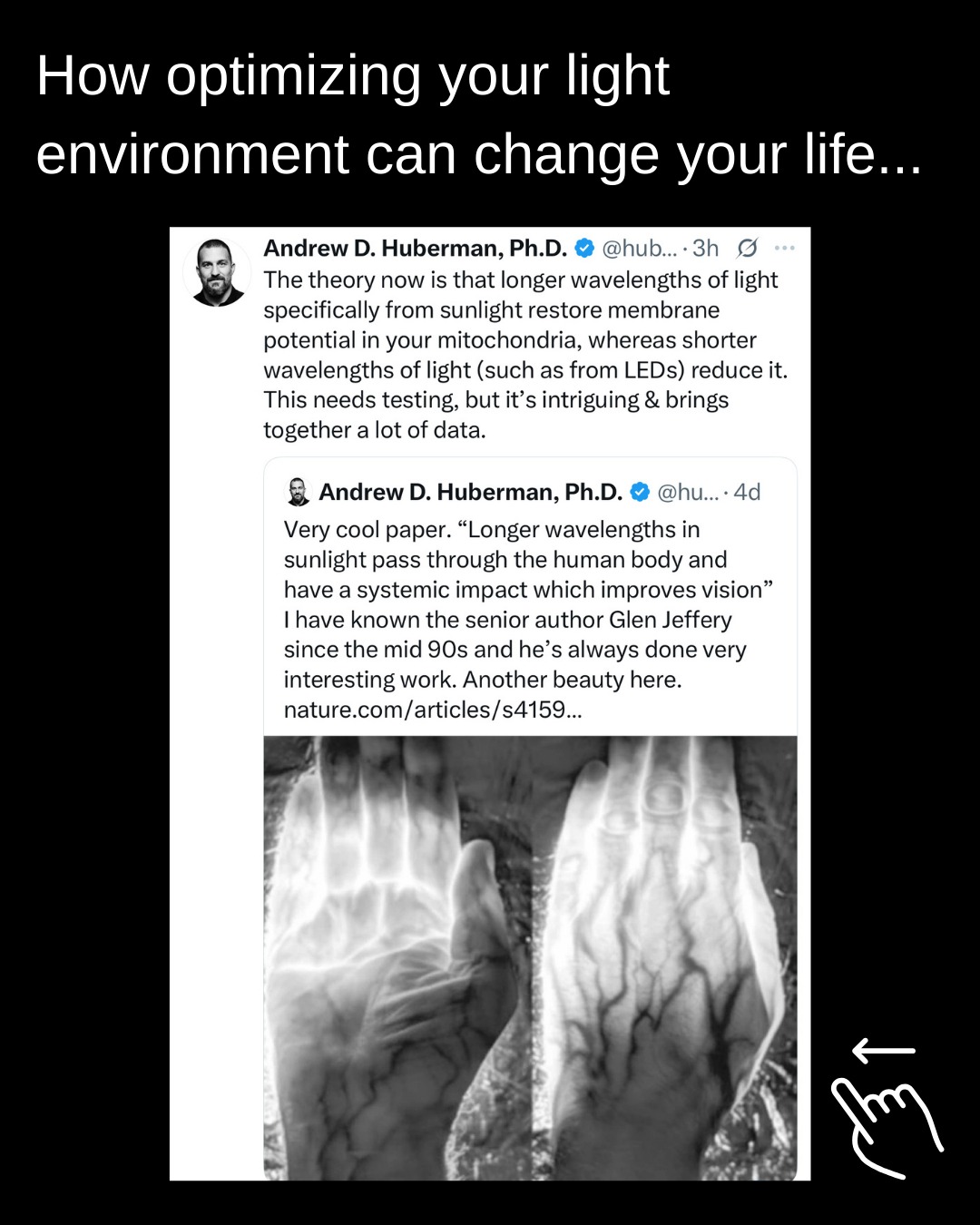 You've probably heard of your circadian rhythm.
Maybe you have a pair of blue blockers.
I've always recommended these practices to my clients, but recently I've seen a major shift.
Instead of implementing it alongside the nutrition and exercise.
I've made it the number one priority, before we even worry about the tactics.
And it's a game changer.
Better sleep.
More energy.
Better mood.
Reduced apptetite.
The list goes on.
And the rest is MUCH easier from here.
If you want my recommendations on circadian friendly home purchases just comment 'VITALITY' below and I'll shoot it over.