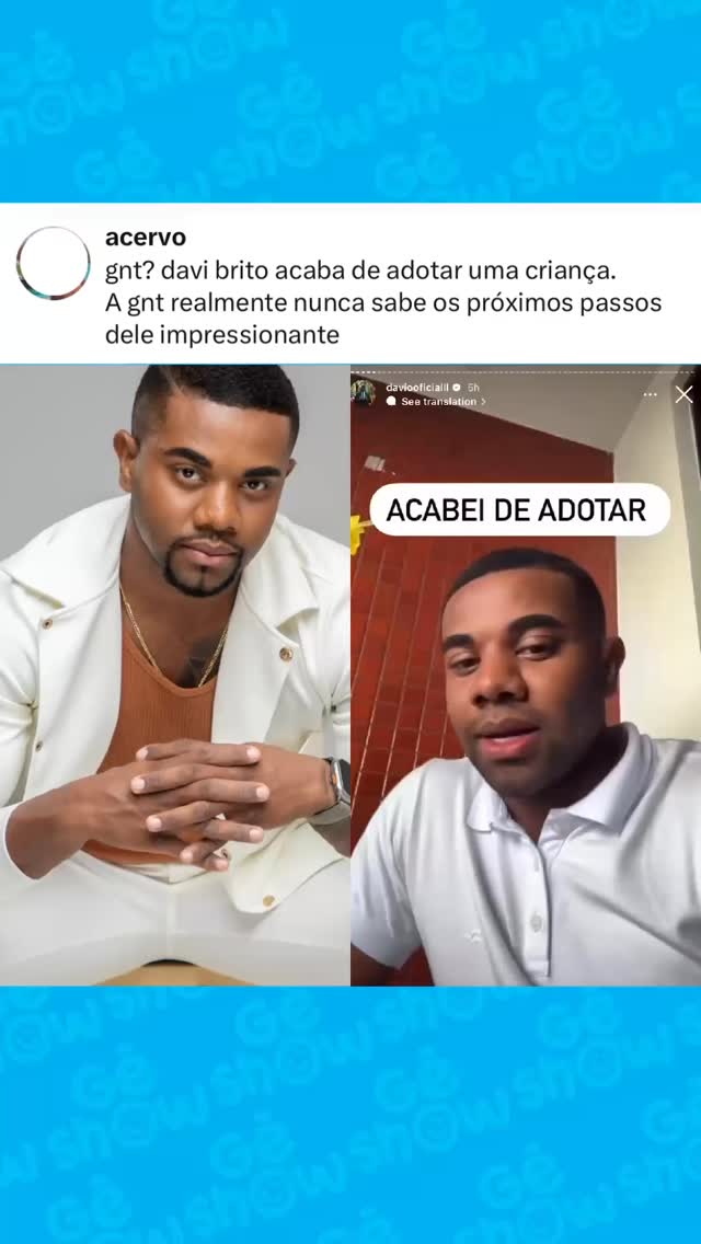 Davi Brito revela que adotou uma criança! Segundo o campeão do BBB, o menino se chama André e está se adaptando na nova moradia. O que acharam?
🎥 Reprodução: Davi Brito
Siga @geshow para mais!
#famosos #babados #fofocas