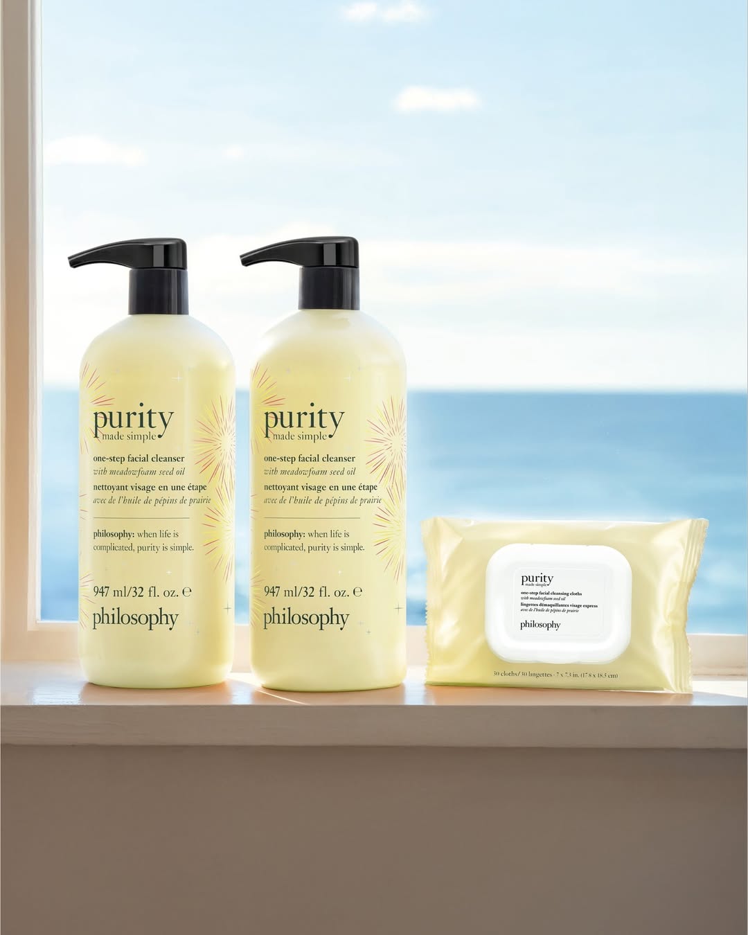 It’s our anniversary month at @qvc, which means just one thing… one iconic TSV featuring the cleanser that started it all: purity! 🎉 celebrate with us and grab this exclusive offer featuring a trio of skin-loving staples:
💛 (2) 32 oz. limited edition purity one-step facial cleansers
💛 (1) 30 ct. purity made simple cloths
get all three for only $69.98 ($144 value)! it’s the ultimate cleanse, for a very special price. only on #qvc, only today!