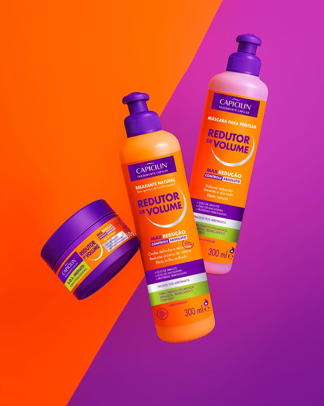 Definição, controle e atitude — do seu jeito!
🧡Relaxante Natural pra domar os fios sem química
💜Máscara para Pentear com hidratação que desliza
🧡E a Cera Finalizadora que sela tudo com brilho e leveza