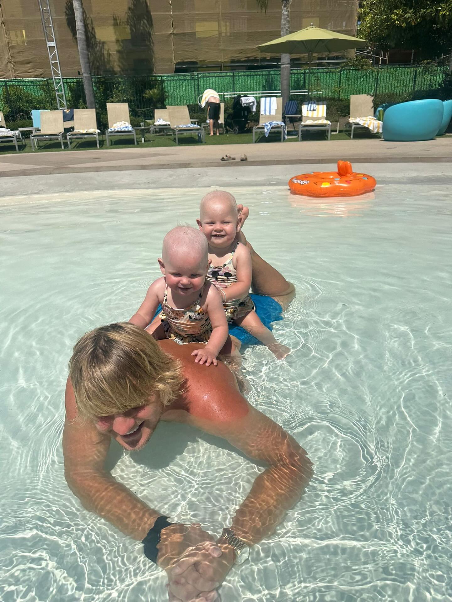 Can’t wait to get back to San Diego one last pool day with me little angels ❤️