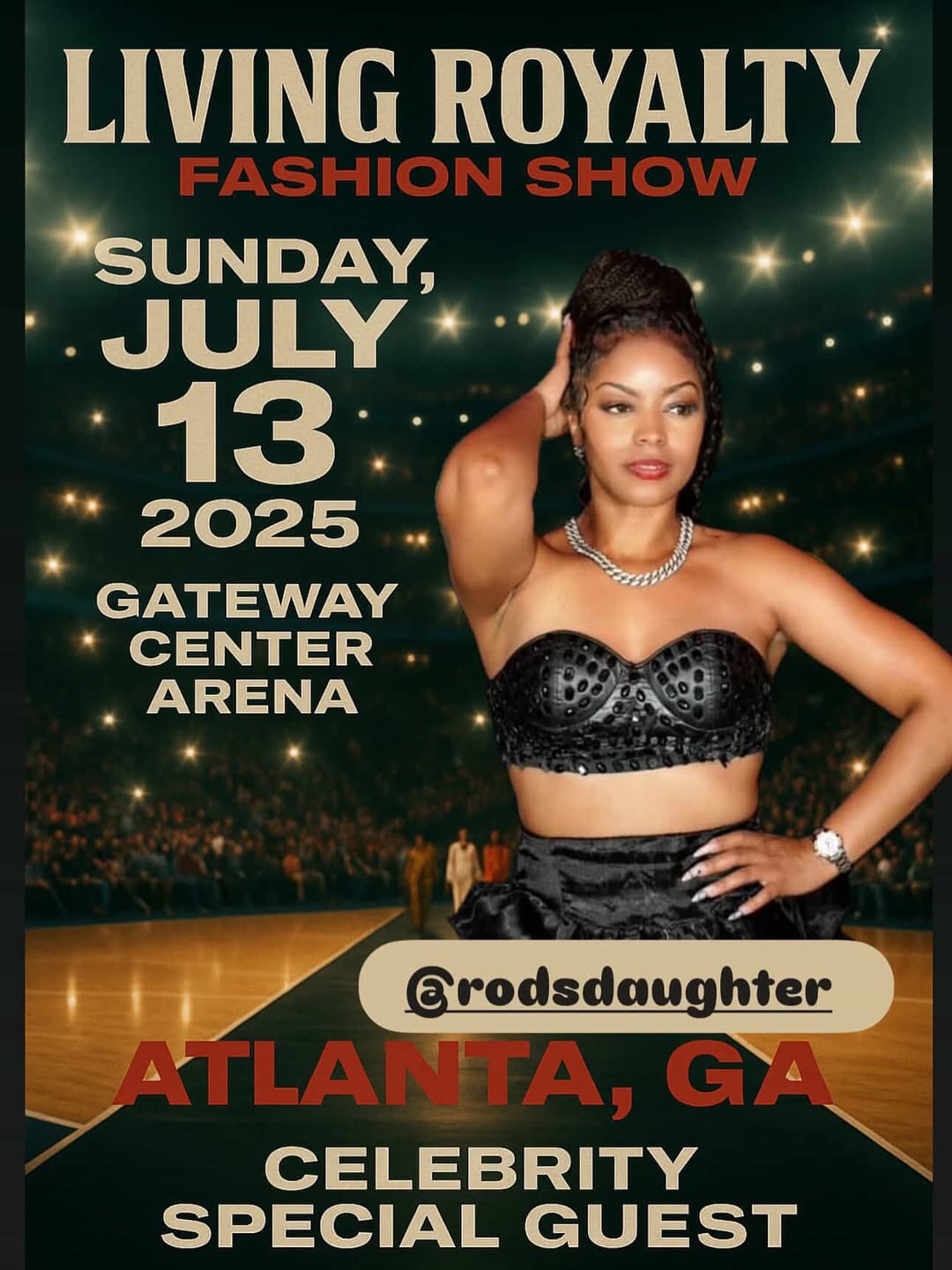 Catch me at the @livingroyalty.co final fashion show this Sunday! For ticket info DM @livingroyalty.co !