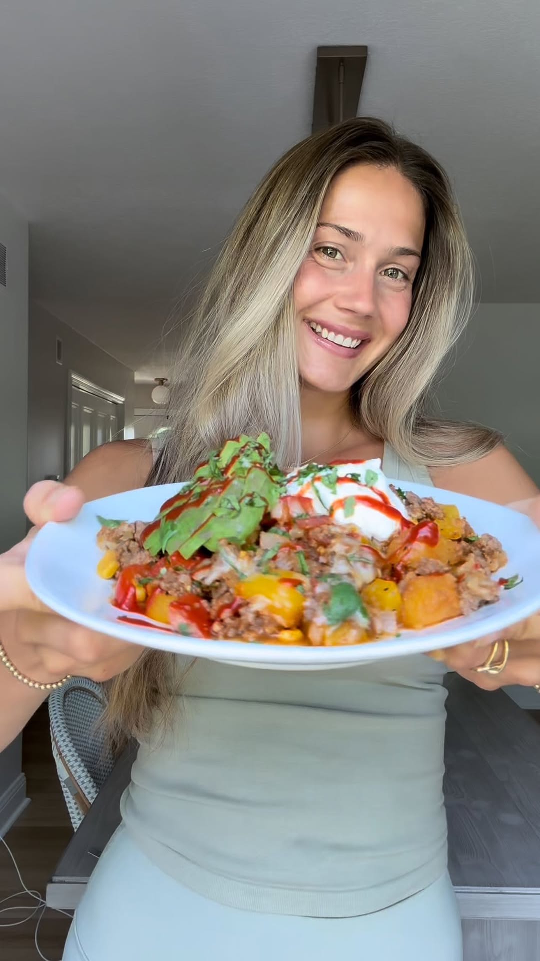 Easy Mexican cauliflower rice skillet — high-protein, filling, and so flavorful! 💃🌮🌶️
Comment RECIPE and I’ll dm you the full recipe!!
2 cups butternut squash (cubed— can swap sweet potato or regular potato)
2 bell peppers (diced)
1/2 onion (diced)
2 tsp olive oil or avocado oil
1 lb ground beef (can use ground chicken, turkey, bison, etc.)
2 cups cauliflower rice (I use frozen)
1/2 cup corn
1/2 cup black beans
1 packet taco seasoning (I use Siete fajita beef seasoning)
1 cup shredded cheddar cheese
Cilantro (finely chopped)
For topping:
Sour cream or greek yogurt
Avocado
Cilantro
Hot sauce
Add butternut squash to a large skillet with ¼ cup water over high heat. Place lid over skillet and lower heat after a few minutes. Let squash steam 8-10 minutes or until fork-tender
Add in peppers and onions and sautee over medium/high heat until vegetables start to soften ~10 minutes (add lid to skillet to make this step go quicker!)
Next, add in ground beef and cook until the meat is no longer pink
Add in cauliflower rice, corn, beans, and seasoning and saute 5-10 minutes
Finally, add shredded cheese and place lid back on skillet until cheese has fully melted
Turn off heat and top with cilantro. Serve with toppings of choice— I love using sour cream or greek yogurt, avocado, extra cilantro, and hot sauce
https://callascleaneats.com/mexican-cauliflower-rice-skillet-gluten-free-high-protein/
#easymeals #healthymeals #lowcarb #keto #highprotein #glutenfree #protein #callascleaneats #mealprep #healthydinner #easyrecipes #healthyrecipes #whole30 #healthy #dinner