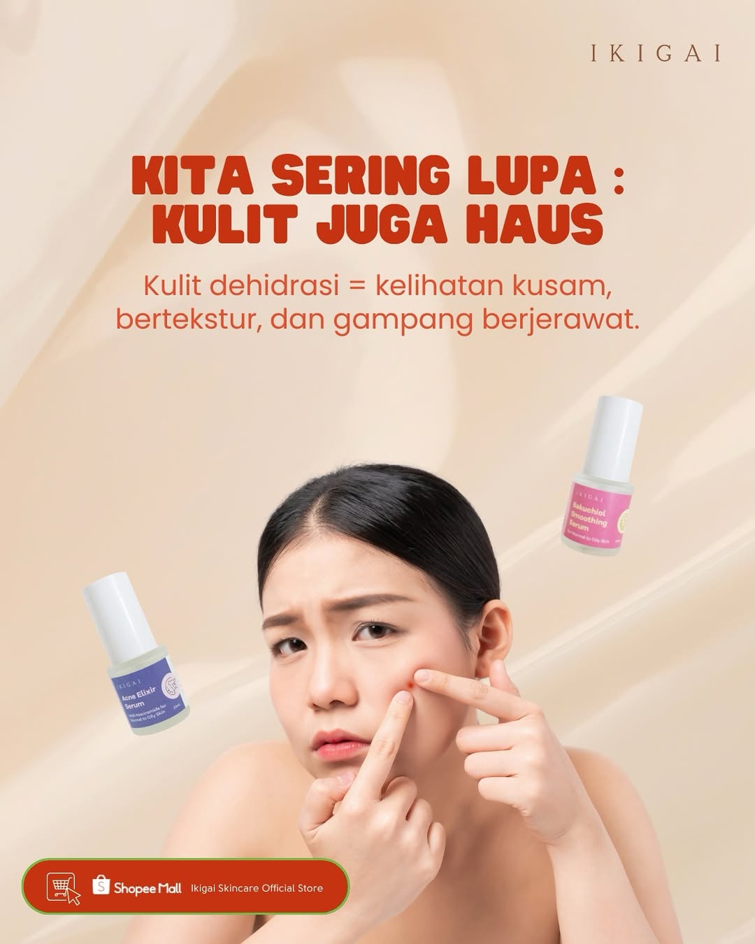 Nggak cuma tubuh, kulit juga bisa haus.
Maka itu, rutin minum air putih & pakai skincare itu penting ๐ง
Karena glowing starts with hydration.
#KulitButuhMinum #HydrateYourSkin