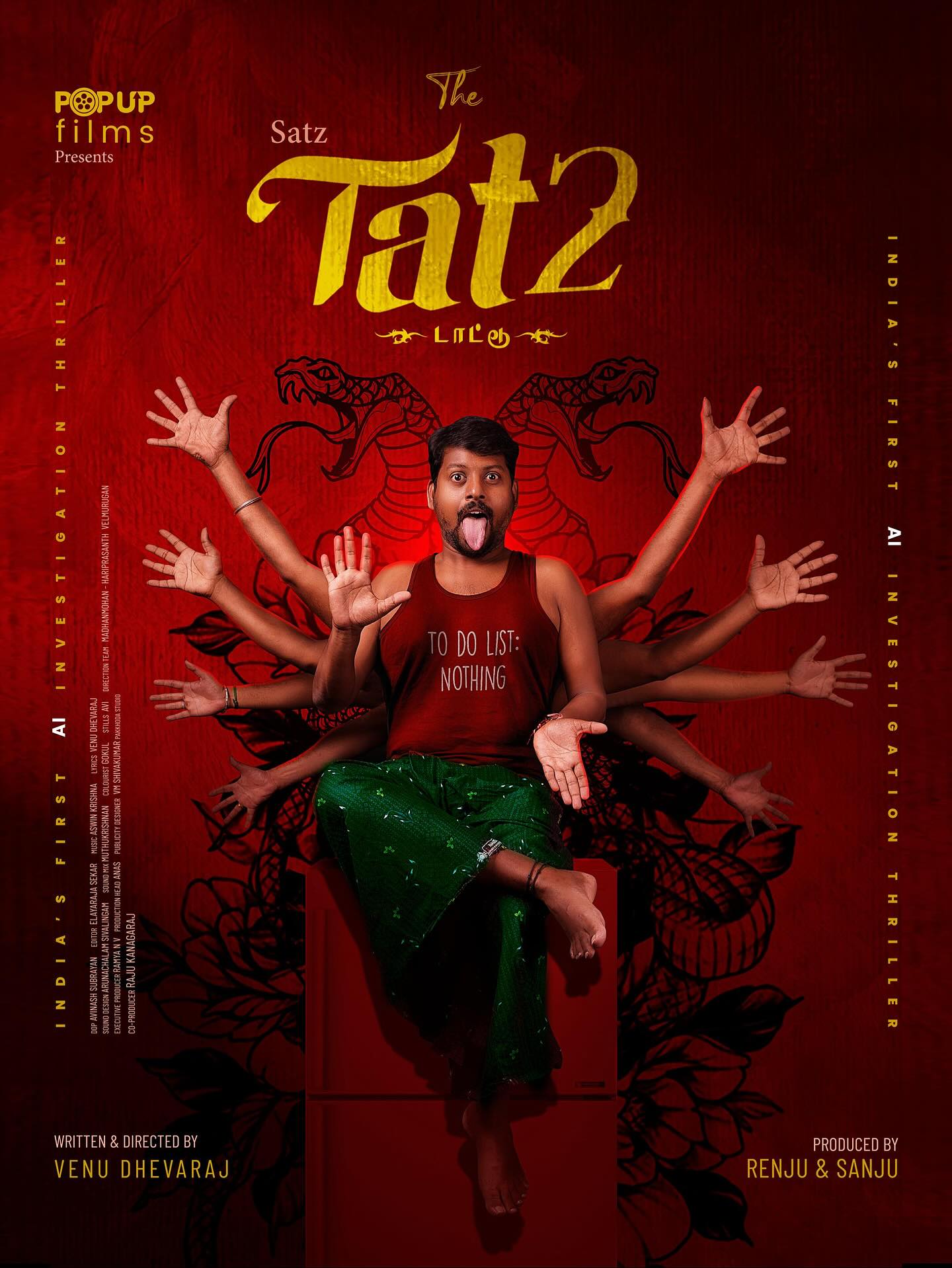 @sathishkumardsatz, brother, big big congratulations ♥️
So happy to see this and wishing u all the best and for your debut lead role “movie” TaT2” 🔥
Lovely poster design 👌