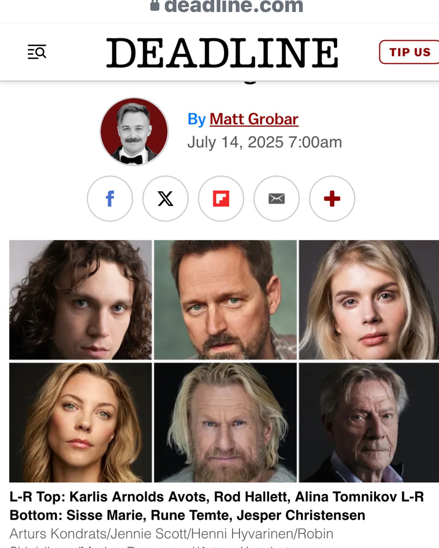 So its no secret anymore and I am delighted and honored to share this amazing news about me joining this fantastic project with so much talent. #Gorm from now on please guys. Thank you so much: @frankmoiselle @actorsinscandinavia @amazonmgmstudios #workingactoraninsidersguide