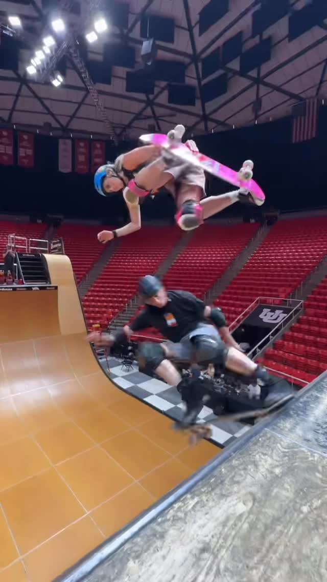 So great to see the legendary @lynzskate on my ramp this evening as we prepare for @thvertalert. Speaking of legends, don’t miss our demo tomorrow night at 7pm, free to the public: LynZ, Lasek, Burnquist, Macdonald, Frazier, Staab, Armanto, Dias, Tabron, Ueda & Hosoi. Or you can watch us via livestream from the comfort of your device). Pro finals & best trick on Saturday. Vert: alive and kicking.
🎥: @_aliminator