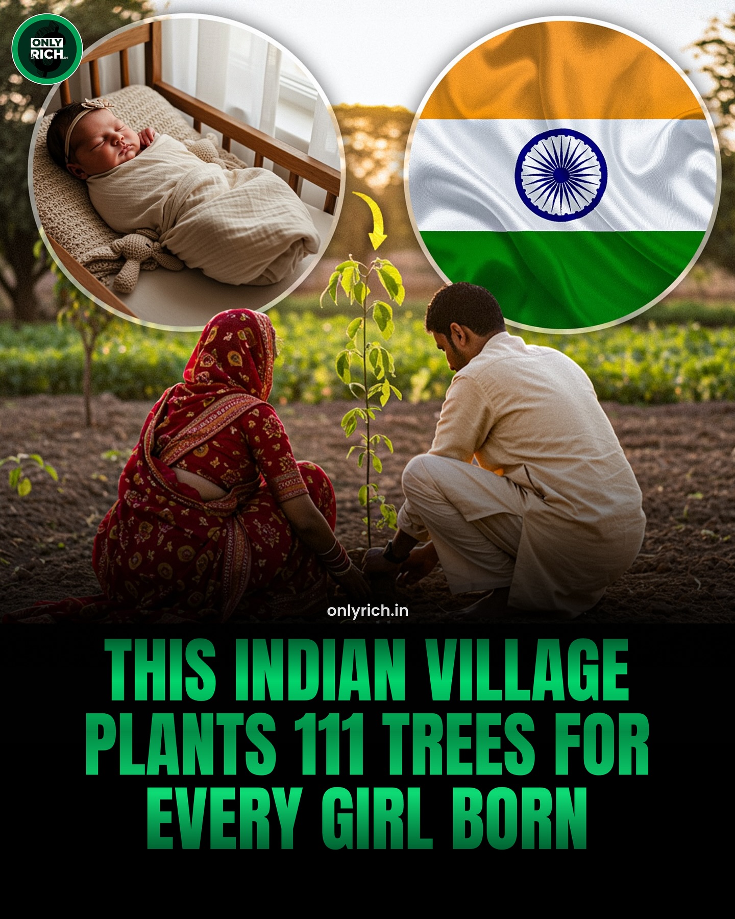 In this village, every girl brings life not just to her family, but to the Earth 🌱👧❤️
For every daughter born, 111 trees are planted — a celebration of life, growth, and equality. 🌳🇮🇳
This is what real empowerment and sustainability look like. Let the world learn from this beautiful tradition. 🌍✨
#GirlPower #GreenIndia #SustainableLiving #TreePlanting #VillageWisdom #EcoTradition #IndianVillages #NatureAndNurture #WomenEmpowerment #SaveTheGirlChild #BetiBachaoBetiPadhao #EnvironmentMatters #InspiringIndia #ClimateAction #PositiveChange