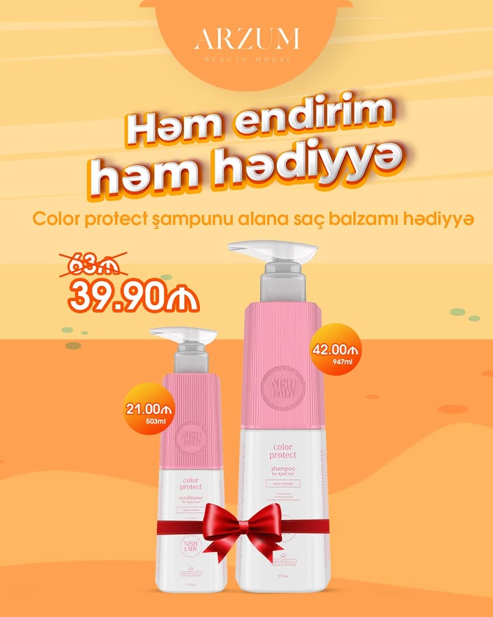 💥 Həm endirim, həm hədiyyə – bu fürsət qaçmaz!
Böyük ölçülü şampun alana saç balzamı hədiyyə!
Üstəlik, əvvəl 63₼ olan bu dəst indi cəmi 39.90₼! 😍
Sürüşdür, detallarla tanış ol!
📦 Stoklar məhduddur.