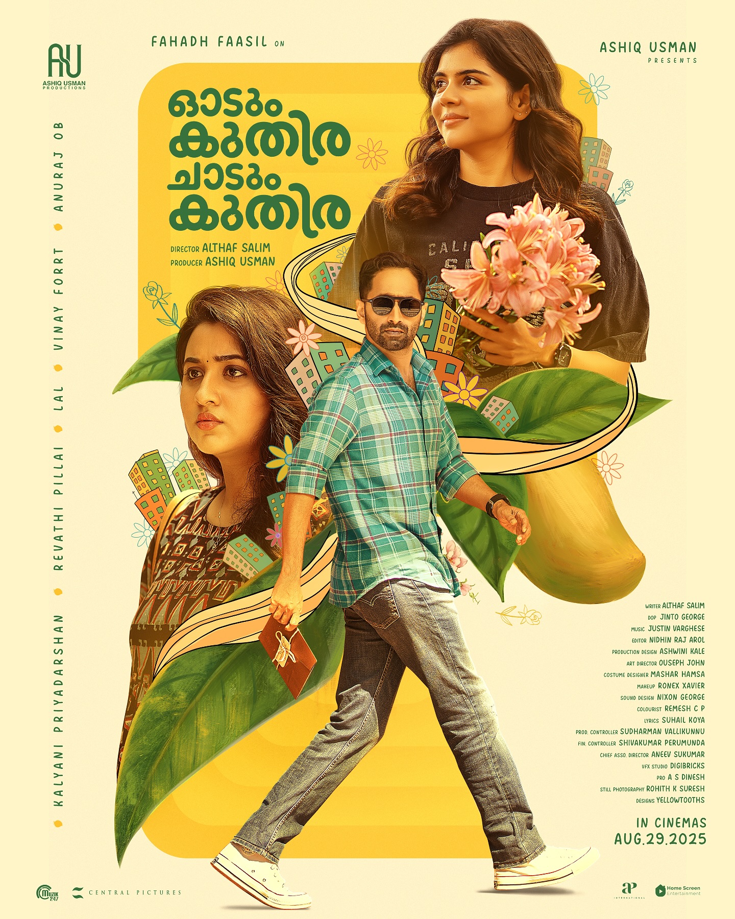 Love’s a blur. Especially with mangoes and binoculars.
Unveiling the second look of ‘Odum Kuthira Chaadum Kuthira’. Catch it in theatres on August 29th.
#Fahadhfaasil @althaf.c.salim @ashiqusman @kalyanipriyadarshan @vinayforrt @lal_director @actor_sureshkrishna @anuraj_ob @__j.u.d.y @chakkis_wonderland @gopalaswamylakshmi @saafboi @sreekanth_vettiyar @vineeth_vasudevan__ @vineeth_thattil_david @verum_varsha @babuantonyactorofficial @riyasnarmakala @swreeja_menon @ala_s_nayana @amith.mohan.rajeswari @nobymarcose @ranjini_george @gopukesav
@jintolight_worker @arolnidhin
@just_in_varghese @kashwini @ouseph_john @masharhamsa @ronexxavier4103 @aneevsukumar @nixongeorge @suhailmkoya @remeshcp @sudharmman_k @essa_esthappan_ @digibricksvfx @rohith_ks @yellow_tooths
@ashiqusmanproductions_ @homescreenentertainment @apinternationalfilms @muzik247in
#okck #althafcsalim #ashiqusman #Fahadhfaasil #kalyanipriyadarshan #revathipillai #secondlook #onam
