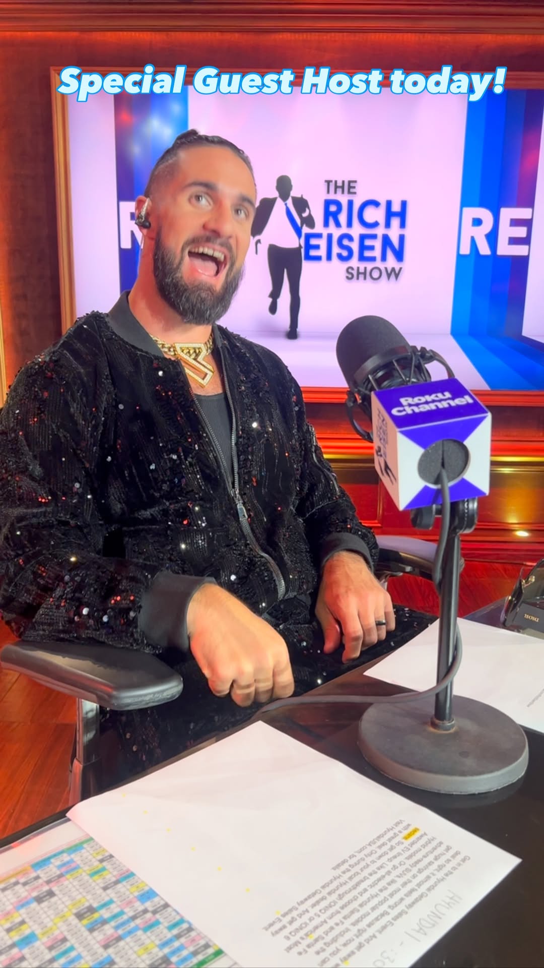 Seth Rollins will be guest hosting the show today and tomorrow! Tune in!
@wwerollins @therokuchannel @siriusxm ch. 365