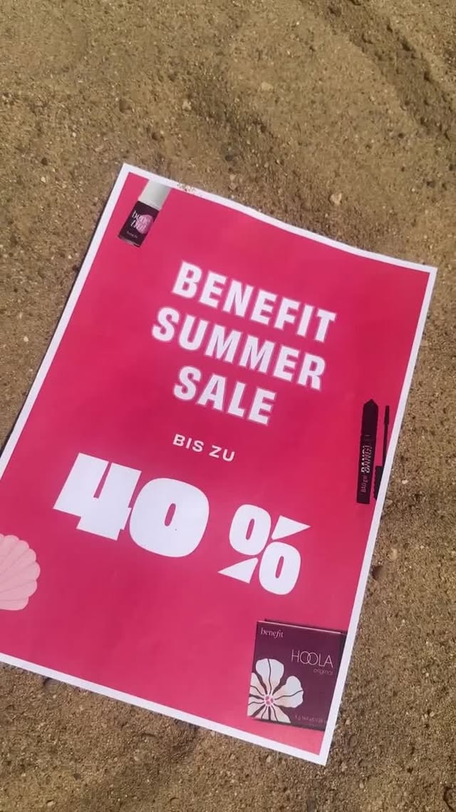 Spart in unserem Summer Sale bis zu 40% auf eure Lieblingsprodukte! 💓🌞
#benefitcosmetics #summersale #shopping