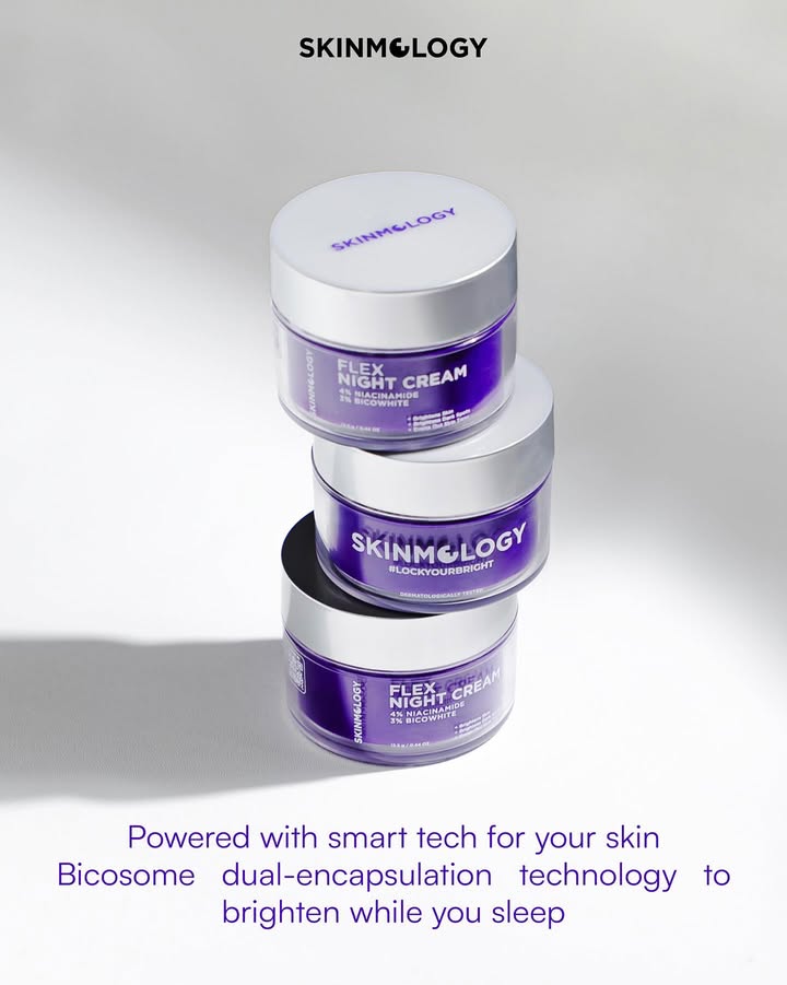 Diformulasikan dengan teknologi Bicosome dual-encapsulation, Flex Night Cream bekerja aktif untuk bantu samarkan flek hitam💜
Smart tech, real results💜🌙
#skinmology #lockyourbright #skinmologybybeningsindonesia #techmeetsbeauty