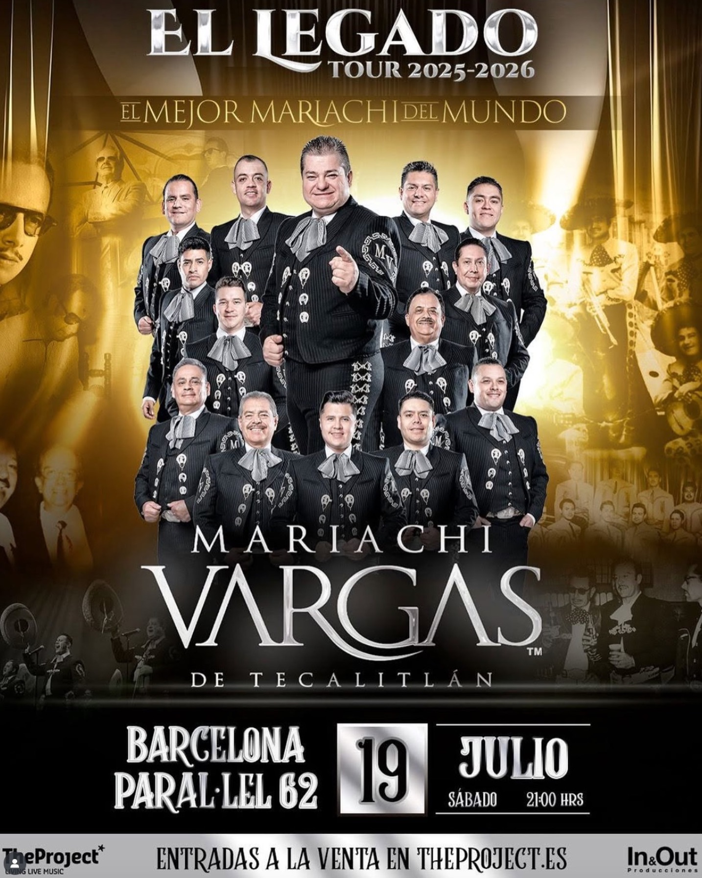¡Barcelona, ya casi es el día! 🇪🇸
El Mariachi Vargas de Tecalitlán está a solo unos días de llegar con su gran gira El Legado Tour 2025–2026.
Este sábado 19 de julio viviremos una noche mágica llena de tradición, pasión y los grandes clásicos del mariachi. ¡No te lo puedes perder!
📍 Paral·lel 62
🕘 21:00 HRS
🎟️ ¡Quedan muy pocos boletos! Cómpralos ya en 👉 theproject.es
#MariachiVargasDeTecalitlán #Barcelona #ElLegadoTour #MúsicaMexicana #Paralel62 #MariachiEnEspaña #ViveElMariachi