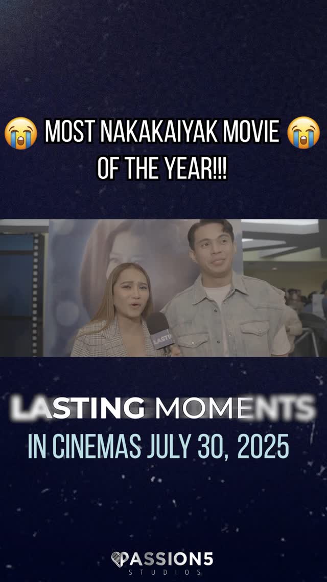 “GRABE YUNG IYAK KO” 🥹
Magbaon kayo ng tissue dahil sugurado kayong iiyak dito! #LastingMoments starring Sue Ramirez and JM De Guzman. In cinemas this July 30, 2025 na!!😍
Directed and written by Fifth Solomon Pagotan
#LastingMoments #Passion5Studios #SueRamirez #JMDeGuzman #FifthSolomon #makapigiliyak #Iyak