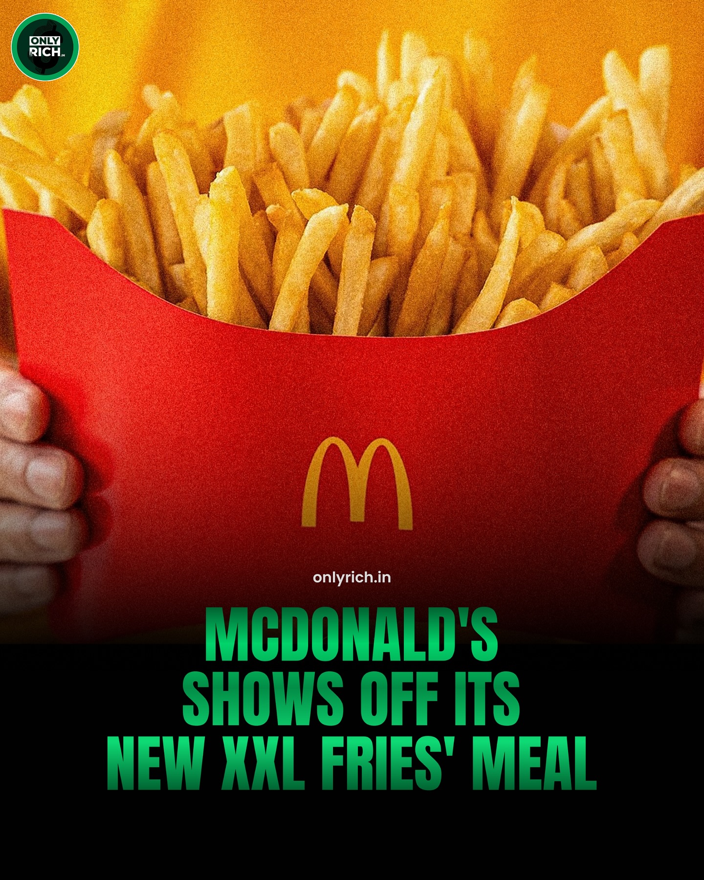McDonald’s just brought back giant fries—but only in Malaysia
To mark International French Fry Day, McDonald’s Malaysia dropped an XXL Fries Meal, their biggest portion since the Supersize era ended in 2004
It’s a short-run experiment, but if demand explodes, this jumbo-size comeback might just go global
Love global food trends? Follow @onlyrich.in
#McDonalds #FrenchFries #Malaysia #FastFoodNews #GlobalEats