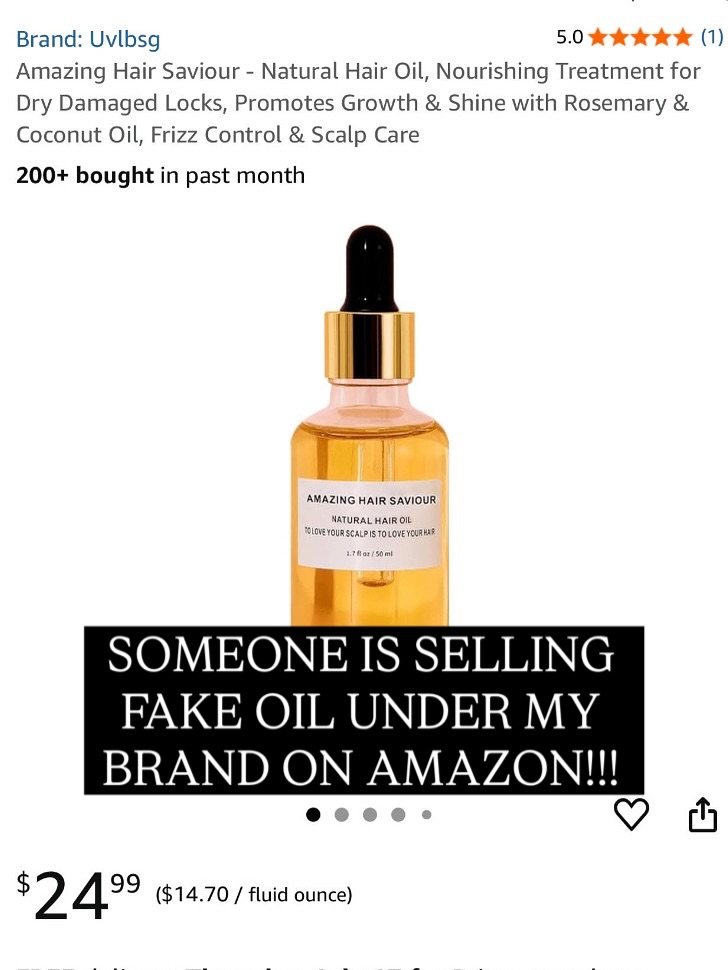Please report this and please stop them!
I’m counting on you guys to help me report them!
Unfortunately these thieves will stop at nothing
So far there have been 300 companies who have stolen my face, images, brand pictures and results to sell their products!!!!
I HAVE PROOF AND I HAVE RECEIPTS.
This is just wrong and dangerous!
Please don’t buy from them! They are not selling the real Amazing Hair Saviour!
They’re selling a FAKE OIL! And just using my pictures!
And I don’t want you wasting your money, trying it and thinking it didn’t work! That would put my reputation and hard work on the line!
Love you
Amber 😘