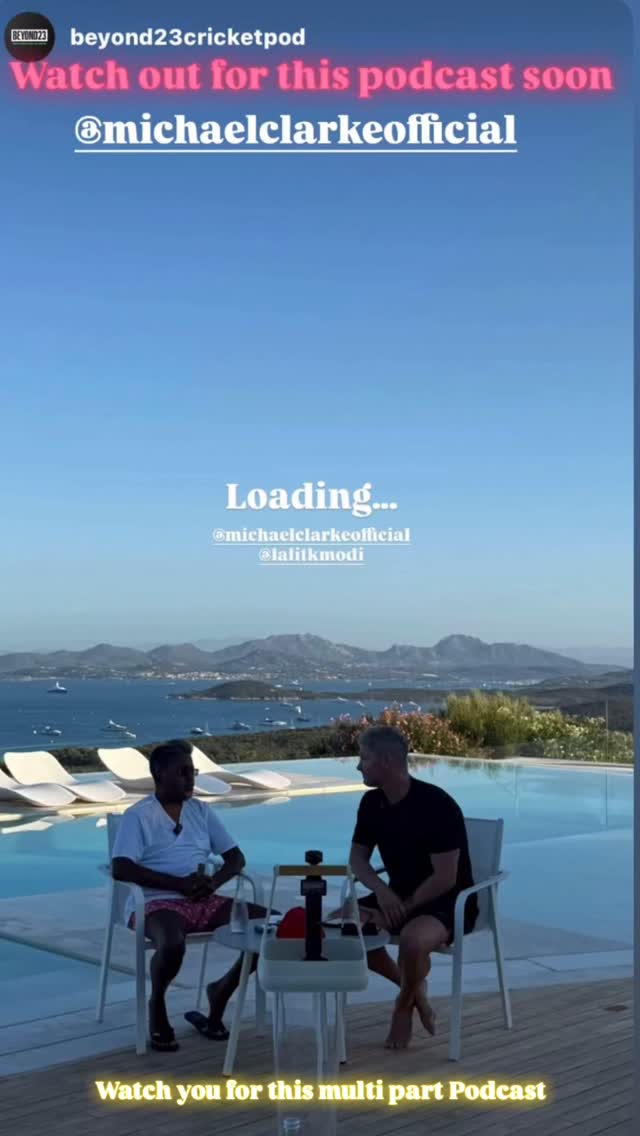 Watch out for this multi episode #podcast with @michaelclarkeofficial on @beyond23cricketpod - will definitely break the internet. I guarantee that. Secrets never been told about #bcci and #ipl - a lot of funny inside stories about Players, Owners, administrators, cricket boards and a lot of fun stories. Nobody can ask better questions than a class cricket player. We have just finished the first few hours. Another few sessions to go 👏🏻🥰😘🤣🤪🇮🇳🇦🇺🦘🐨🌏🏏 #cricket @iplt20 @icc - expertly filmed by @arabellasherborne 🙏🏽 at our summer vacation home in #portocervo #sardinia.
