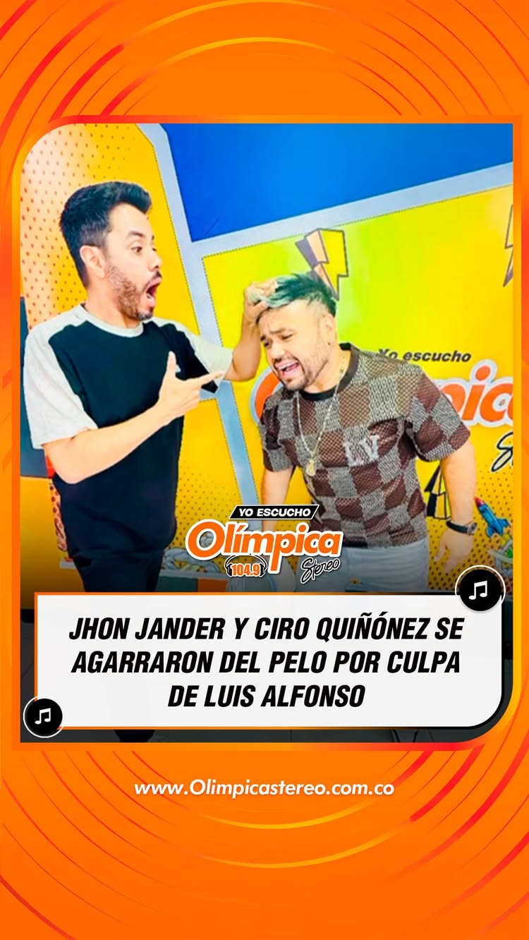 🎤¡SE ARMÓ EN CABINA!
@luisalfonso soltó la bomba: ¿ @ciroquinonez usa peluca? 😱
Cansado de los rumores, Ciro le pidió a @jhonjandergarciaolimpica que le jalara el pelo ¡y se formó la recocha! 😂
Mirá el video completo y contanos… ¿vos también pensabas que era peluquín?