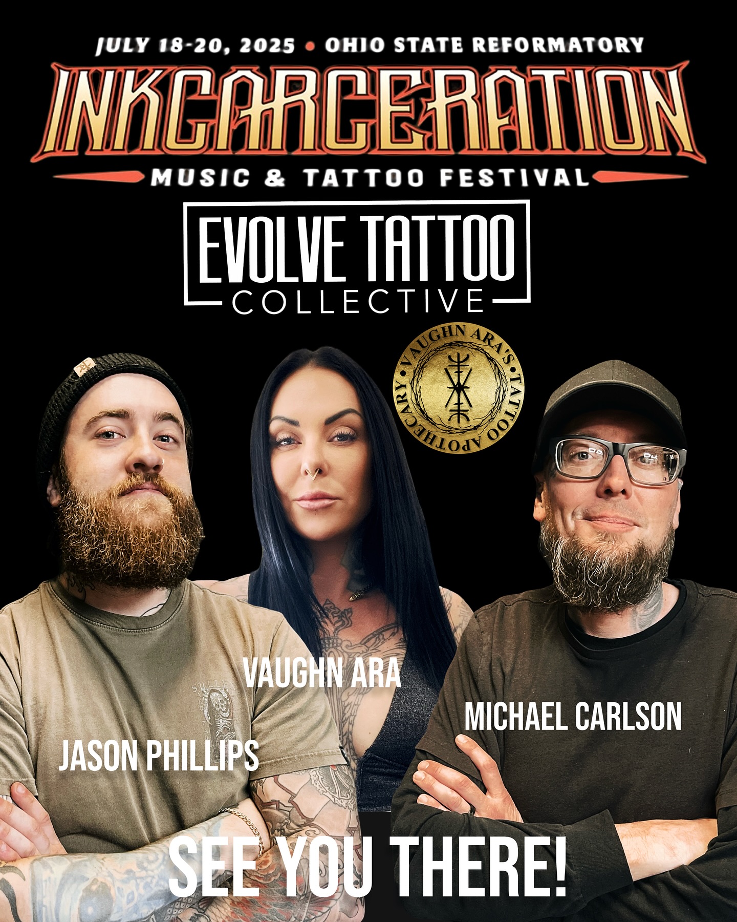Getting ready for an amazing weekend at @inkcarcerationfestival 🤘
@evolvetattookc will be taking clients in the Tattoo Tent, flash on deck, or get something custom from one of our great Artists …
👉 @jasonphillipstattoo
👉 @michael_carlson_tattoo
Don’t forget to pick up a Tattoo Aftercare Kit by @vaughnara_tattoo_apothecary /
@vaughnara_tattoo_aftercare 🌱
And be sure to check out portrait prints for sale of your favorite musicians by Michael Carlson 🎨
Let’s go!!!!
#musicfestival #tattoofestival #inkcarceration #tattooartists