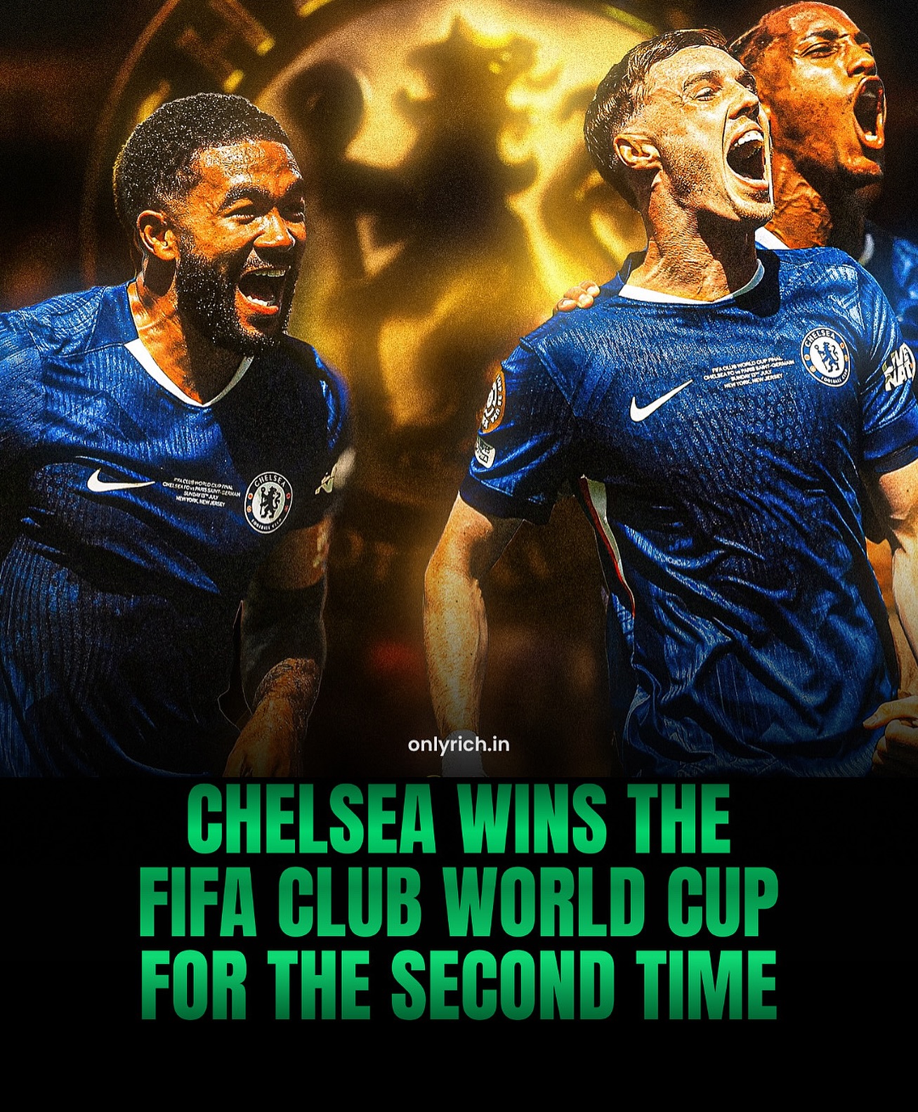 Chelsea just crushed PSG to claim their second Club World Cup title.
Full-time in New York: Chelsea 3-0 PSG. All Blues, all night.
Cole Palmer struck twice in minutes, João Pedro sealed it, and the rest was pure control.
A €100M victory and a bold message to the world—Chelsea mean business again.
#Chelsea #ClubWorldCup #FootballDomination #PSG
