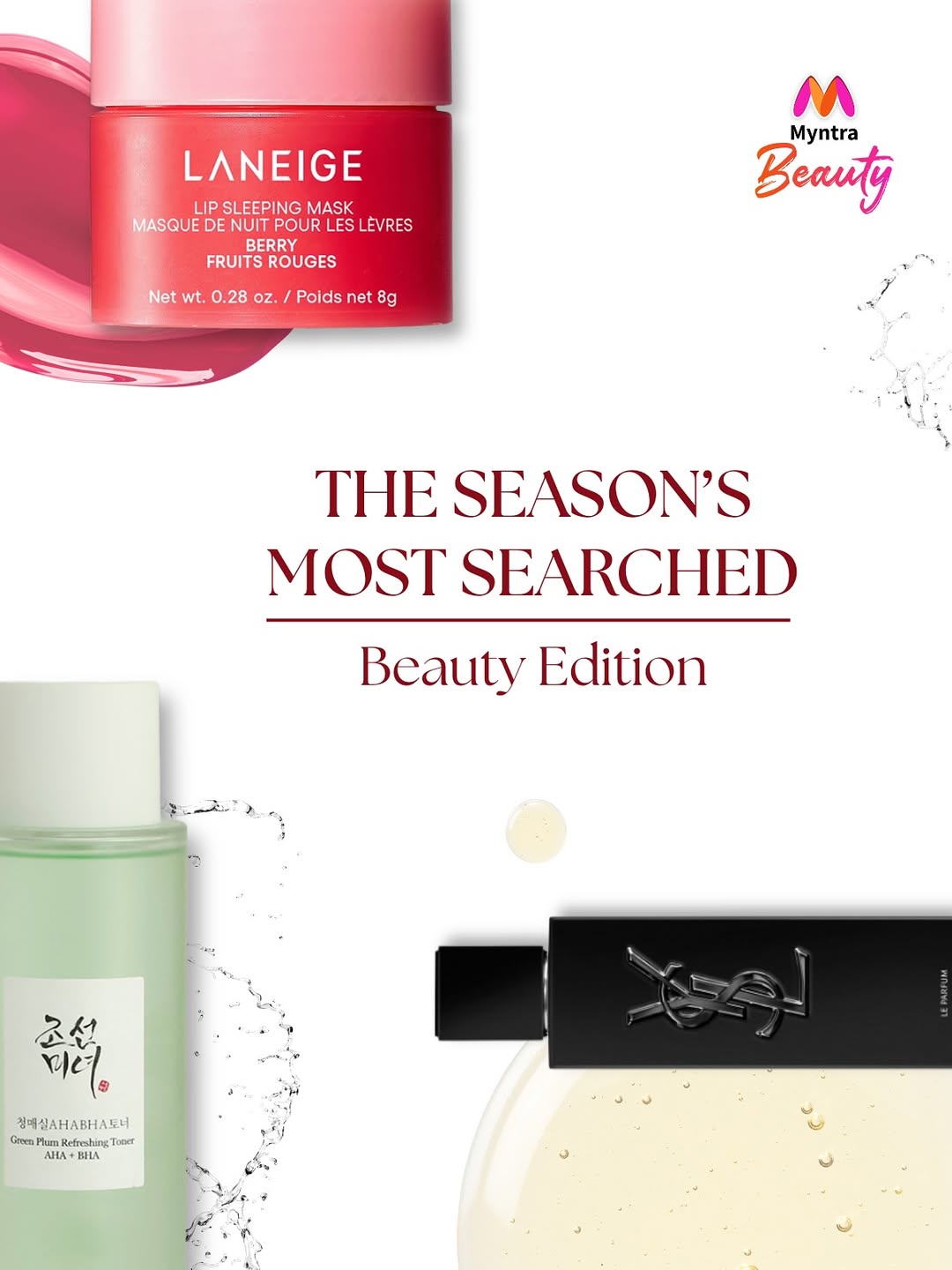 Look! Your beauty trend check for July just dropped! 🥰
{Myntra Beauty, July Beauty Trends, Hydrating Lips, Korean Toners, Sunscreen Mists, Long Lasting Perfumes}