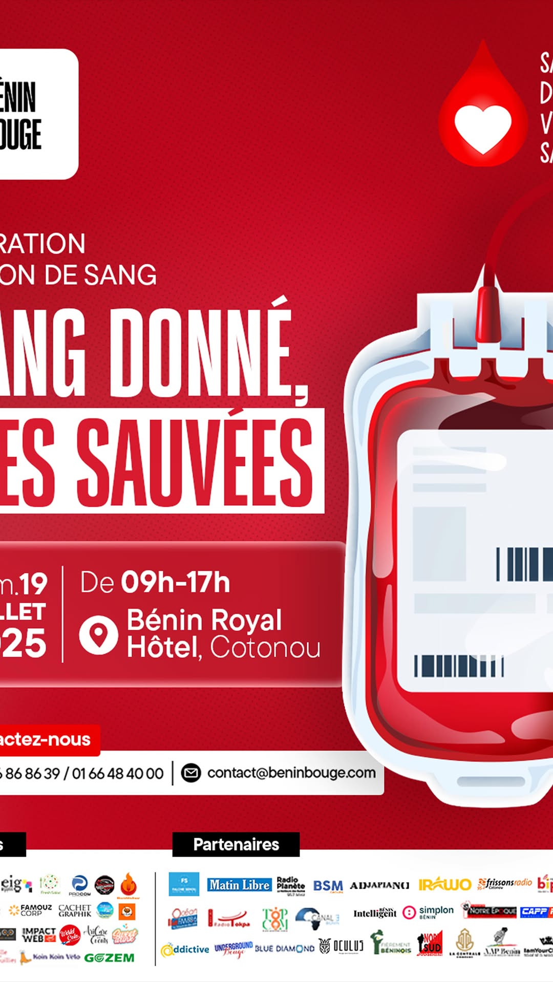 A demain la gang 🩸
Au Benin Royal Hotel
De 09h - 17h