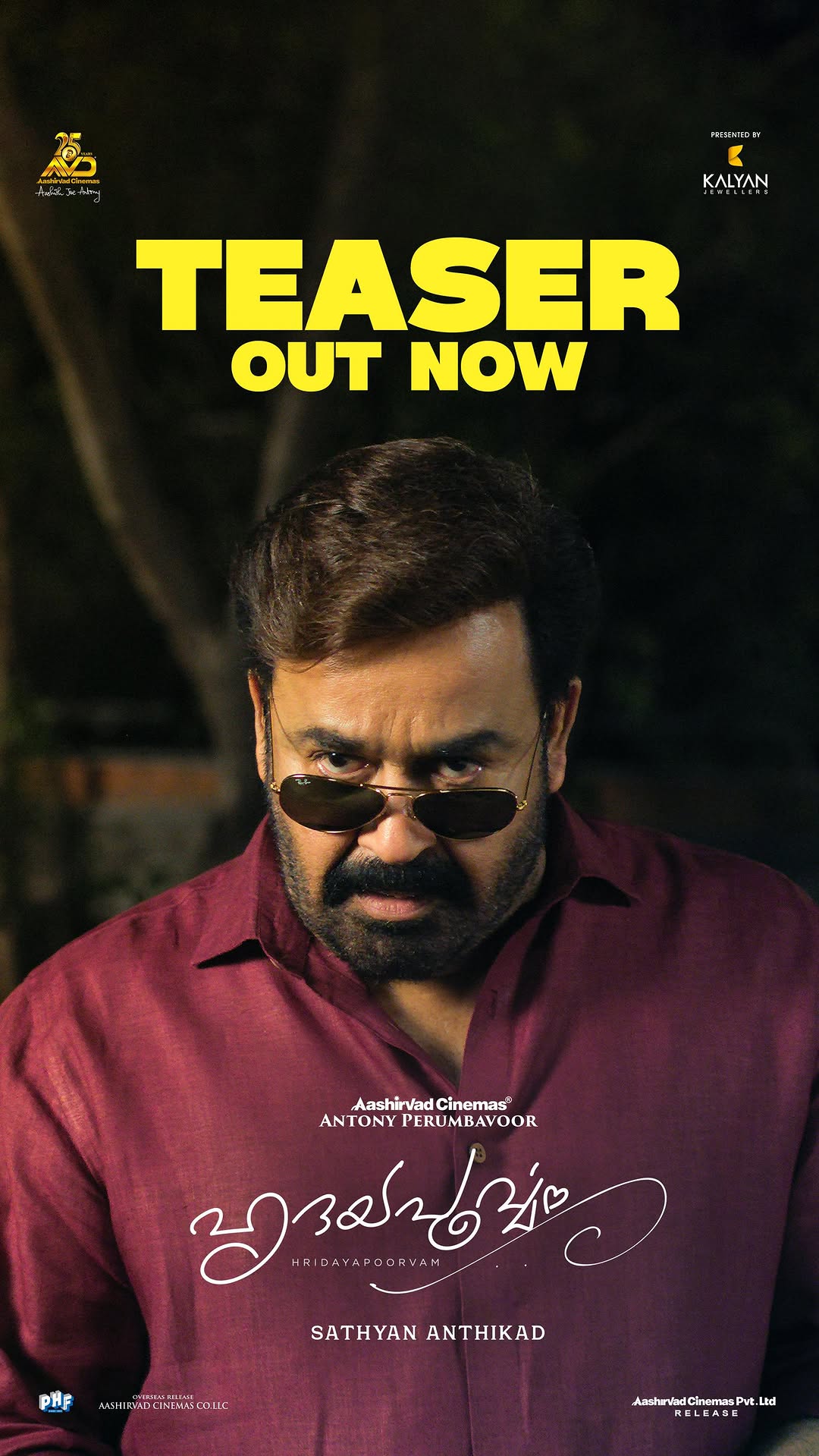 #Hridayapoorvam official teaser
#August28 #OnamRelease
#HridayapoorvamTeaser
#SathyanAnthikad @antonyperumbavoor @malavikamohanan_ @sangeeth.prathap @aashirvadcine @aashirvadcinemasdxb @aashirvadrelease @sonut.p @anumoothedath @prabhakaranjustin @akhilsathyan @anoop.sathyan @manumanjith_s @rajshekharis @prasanthmadhav.artdirector @radhakrishnan.anil @sameerasaneesh @sinoy_josephh #KRajagopal #Pandian @brinda_gopal @biju.thomas.film
@basil_thalapuncha
@jishnuraghunandanan @amal_c_sadhar @redchillies.color @yellow_tooths