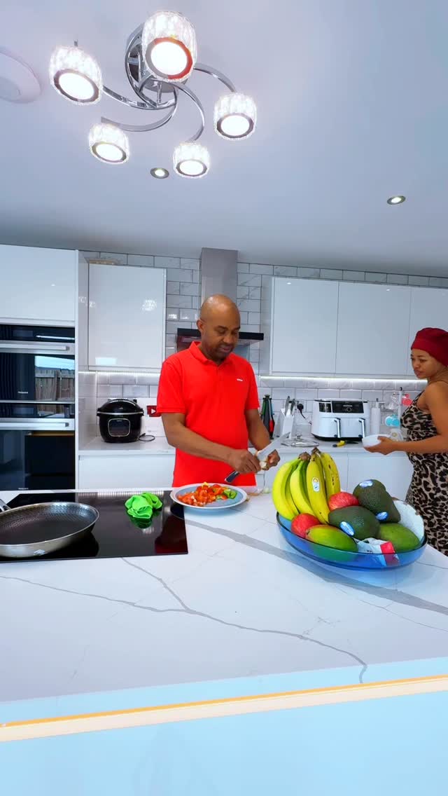 Cooking with my husband 😍 I love it when he’s in the kitchen with me 😊