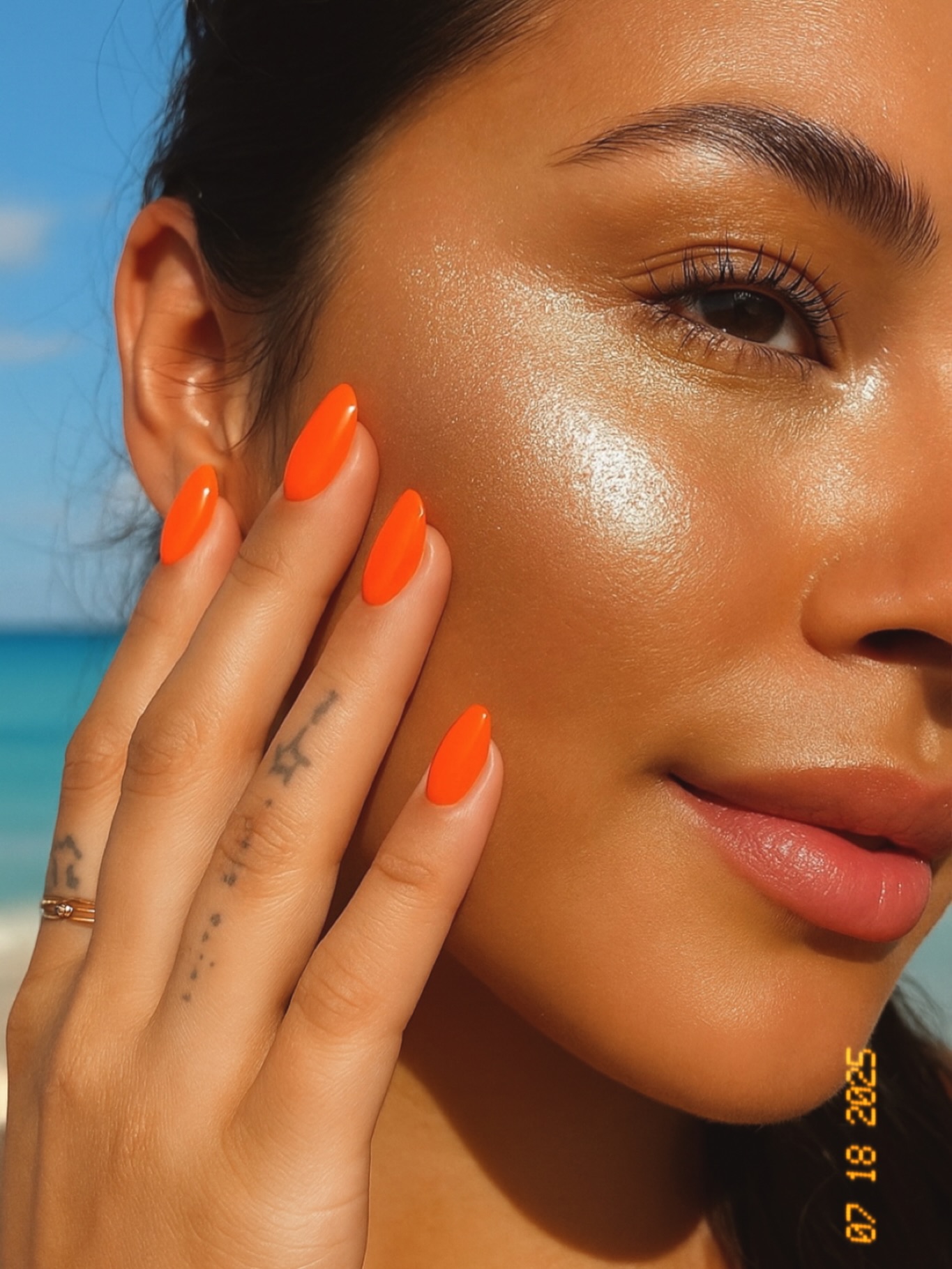 Cheekbones kissed by “Brighten Me Baby” and the sun 🌞✨ #glowingskin #brightenmebaby #motd