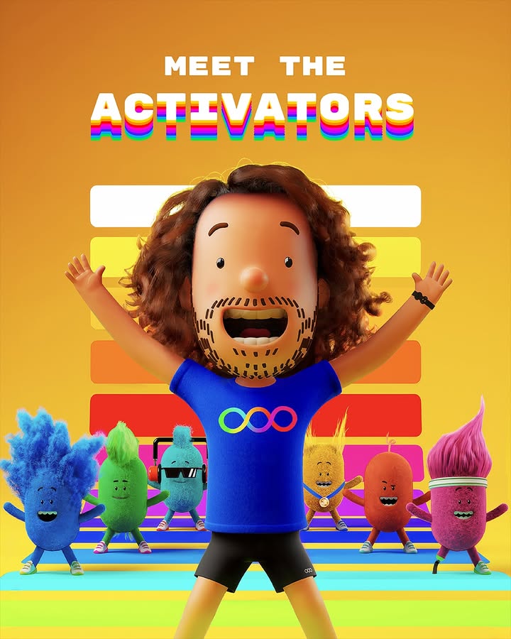 Activators, assemble!😎 Who’s your favourite?
From Yellow’s boundless energy to Pink’s fearlessness, each Activator brings their own unique spark, which is why I love them and hope you will too ☺️
Blue reminds everyone to stay hydrated, Green shows off their football skills, and Turquoise gets the party started 🕺🌟
Together, they make movement fun. Just how it should be!
Hit the link in my bio to watch the first 5-minute workout, for free on my YouTube channel and be sure to tag me in your vids with #ActivateWithJoe so I can cheer you on.
@dhscgovuk @educationgovuk @dcmsgovuk @studioaka @umusicuk