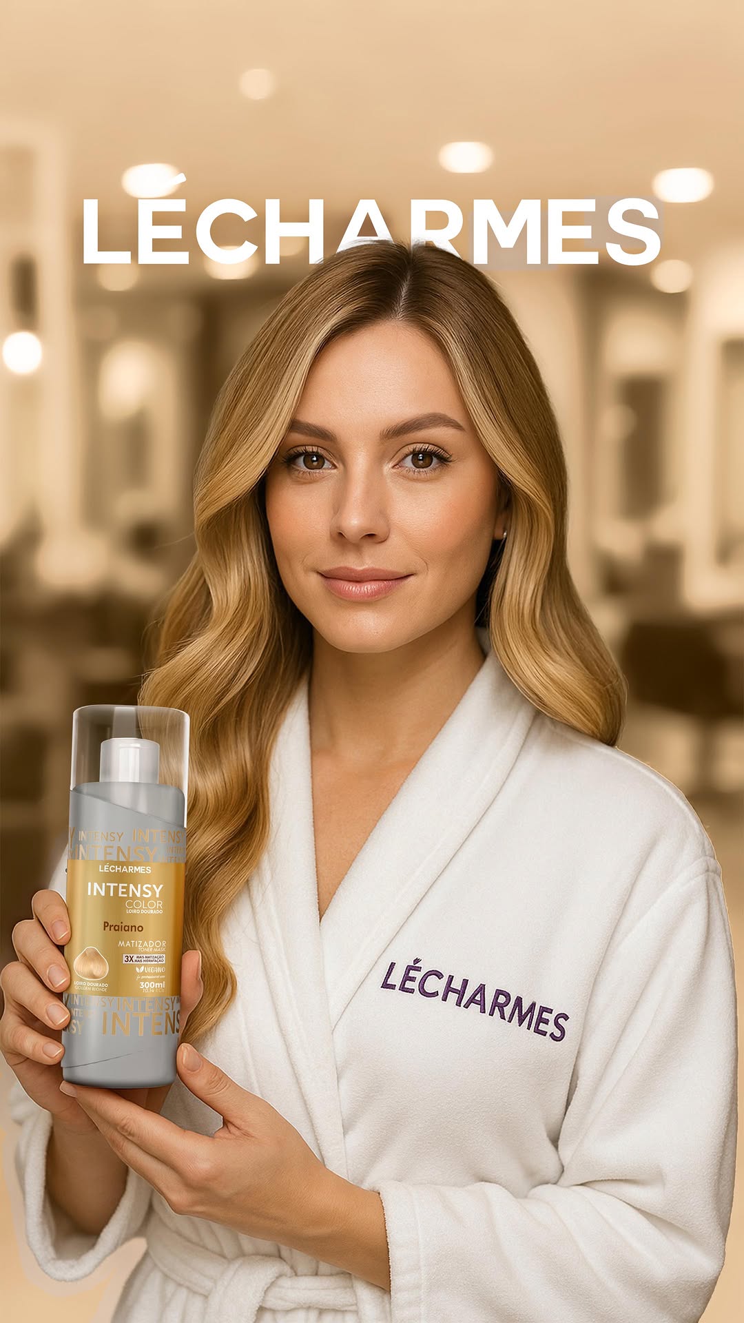 ☀️ Loiro dourado com brilho de praia o ano inteiro!
O segredo? O Matizador Praiano da Lécharmes 💛
Mais do que um matizador: ele hidrata, trata e realça o tom com resultado de salão!
#MatizadorPraiano #Lécharmes #LoiroDourado #CabeloDeSalão #GoldenBlonde #HairPerfection #Vegano #CabelosLuminosos