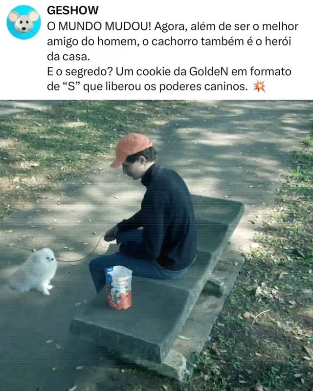 🚨EXCLUSIVO: GENTE, O MUNDO MUDOU! 🐶🦸♂️
Além de ser o melhor amigo do homem, agora o cachorro também é o herói da casa! E o motivo? Um tal de GoldeN Cookie Krypto que tá causando nas ruas 👀
Em parceria com o novo filme do Superman, a @goldendeverdade lançou um cookie EM FORMATO DE “S”, com sabor morango, blueberry e banana 🍓🫐🍌 — os nossos doguinhos agradecem né 🧡
Superman já mostrou nas telinhas que a vida é melhor com um dog do lado, e a @goldendeverdade não ia ficar de fora dessa! #publi