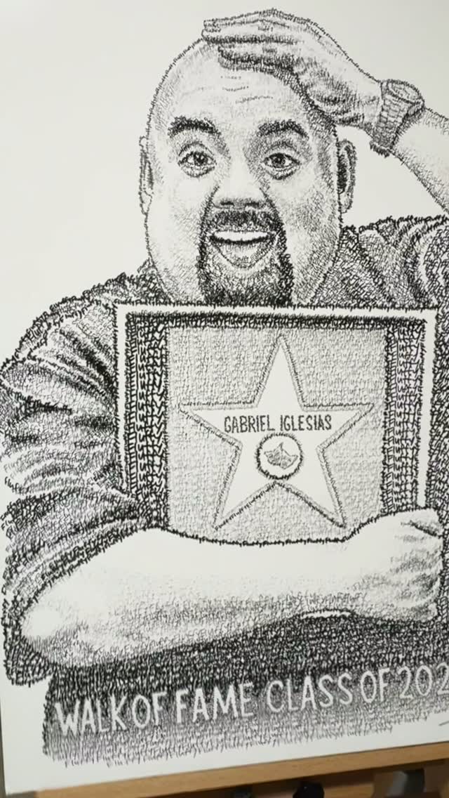Happy Birthday, Fluffy!
An artist worked on this all day at Fluffy’s 49th birthday party. Killed it!
#TeamIglesias #Fluffy #GabrielIglesias #HollywoodWalkOfFame