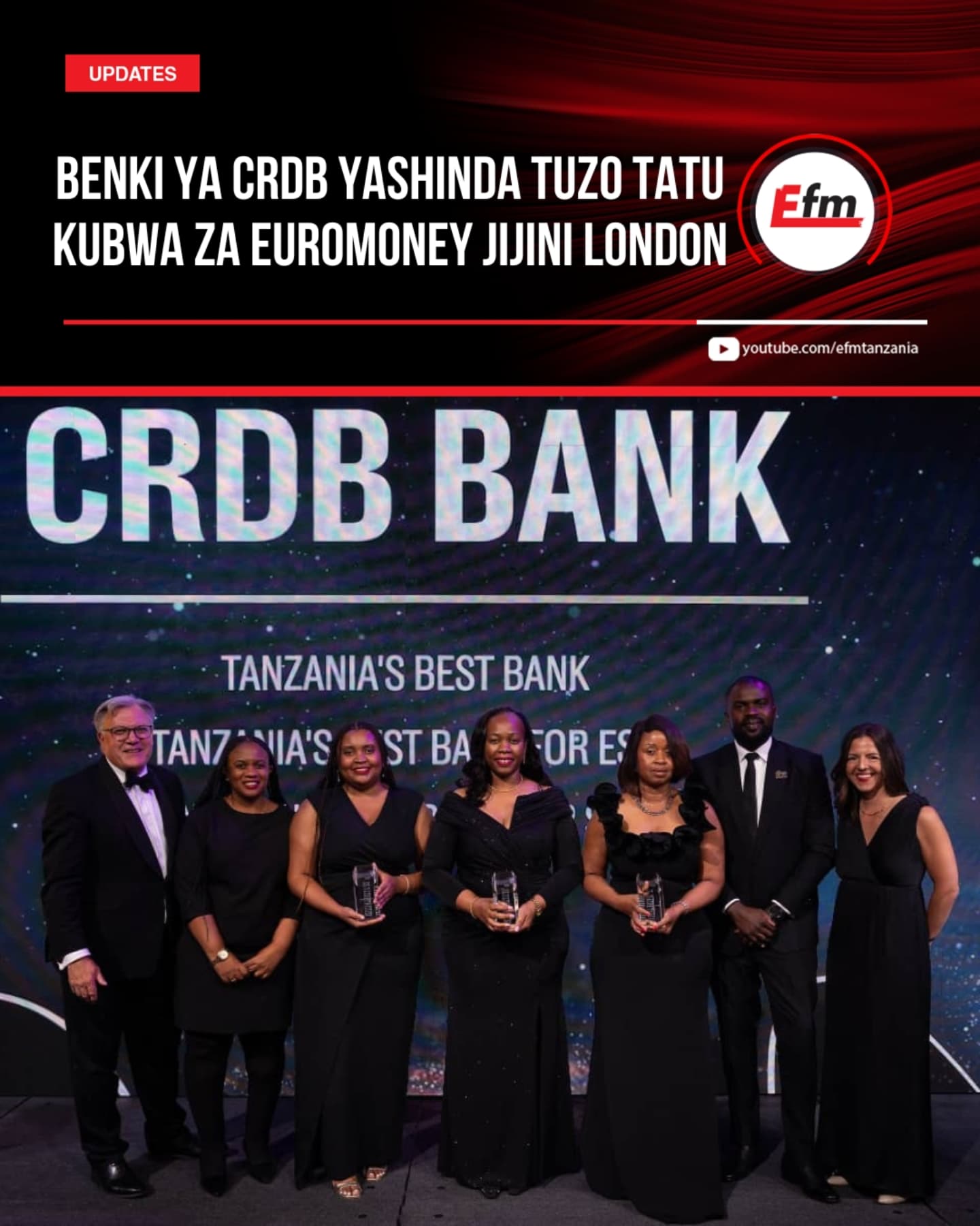 Benki ya CRDB imetangazwa kuwa Benki Bora Tanzania, Benki Bora kwa Masuala ya Mazingira, Jamii na Utawala Bora (ESG), na Benki Bora kwa Biashara Ndogo na za Kati (SME) na jarida la kifedha la kimataifa la Euromoney, wakati wa hafla ya kutuza washindi wa Tuzo za Ubora za Euromoney iliyofanyika jijini London Julai 17 2025.
Tuzo hizo zilipokelewa kwa niaba ya Benki na Bi. Tully Esther Mwambapa, Mkurugenzi Mtendaji wa CRDB Bank Foundation, katika hafla iliyohudhuriwa na zaidi ya wabobezi 500 wa sekta ya benki na fedha kutoka kote duniani. Bi. Mwambapa aliambatana na maafisa waandamizi wa Benki ya CRDB pamoja na wawakilishi wa Ubalozi wa Tanzania nchini Uingereza.
Akizungumza mara baada ya kupokea tuzo hizo, Bi. Mwambapa alisema, "Heshima hii ya tuzo nne kutoka Euromoney inadhihirisha dhamira ya msingi ya Benki yetu ya kuwa mshirika wa kweli wa maendeleo kwa watu binafsi, wafanyabiashara, na jamii kwa ujumla.
"Tunapoendelea na kuadhimisha miaka 30 ya Benki ya CRDB, tuzo hizi zinatupa chachu ya kuendelea kusimamia kusudi letu la kuboresha maisha na kuleta mabadiliko chanya ya kudumu katika uendeshaji wetu."
Tuzo hizi tatu zimekuja miezi miwili tu baada ya Benki ya CRDB kutambuliwa na Euromoney kama Benki Bora kwa huduma za benki zinazofata misingi ya Kiislamu nchini Tanzania kupitia huduma zake za CRDB Al Barakah Banking wakati wa tuzo za Euromoney Islamic Finance zilizofanyika Dubai mnamo tarehe 20 Mei 2025 na kufanya Benki ya CRDB kubeba jumla ya tuzo nne kutoka Euromoney tuzo zenye heshima kubwa zaidi katika sekta ya fedha ulimwenguni.
#EDigitalUpdates