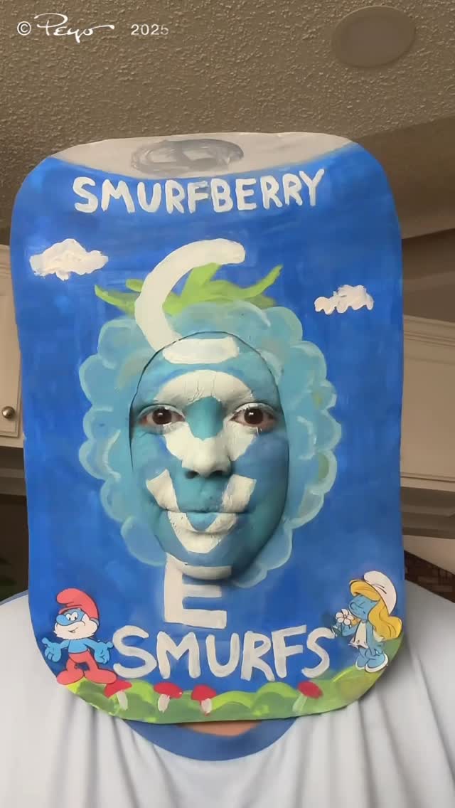 POV: me after that first sip of Smurfberry 🥤🍄💙 Comment below if you think I should show up to the new Smurfs movie like this 👀
@covesoda #diy #smurfberry #art #transformation #makeup #diyproject