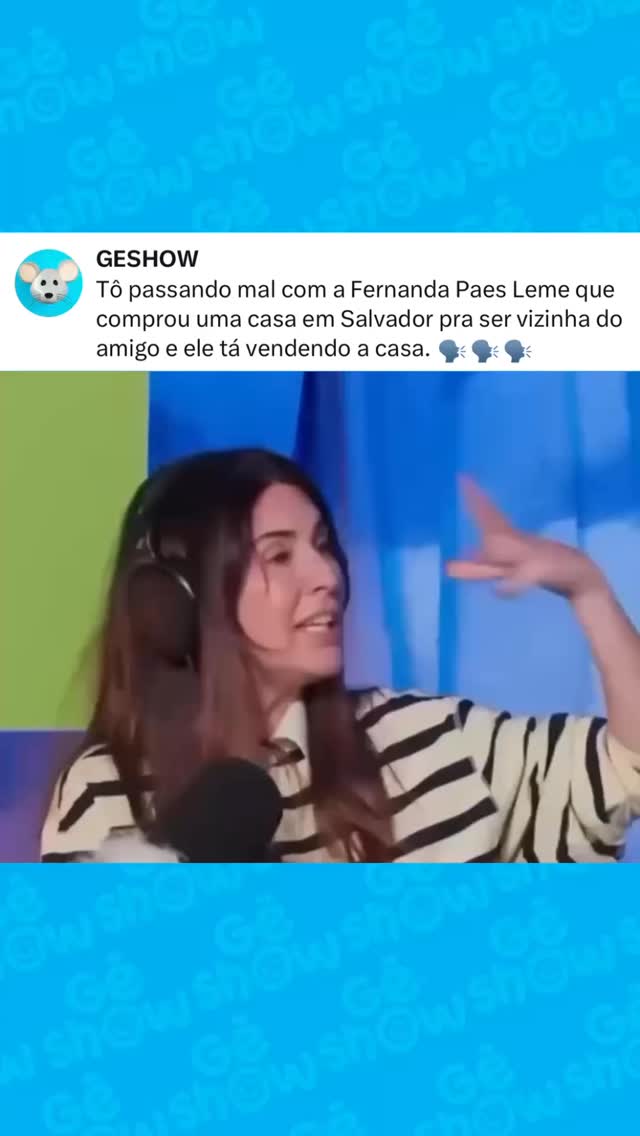 Socorro! Fernanda Paes Leme contou que comprou uma casa em Salvador para ficar próxima do amigo, mas ele acabou colocando a casa dele à venda. 😂
🎥 Reprodução:
Siga @geshow para mais!
#famosos #babados #fofocas