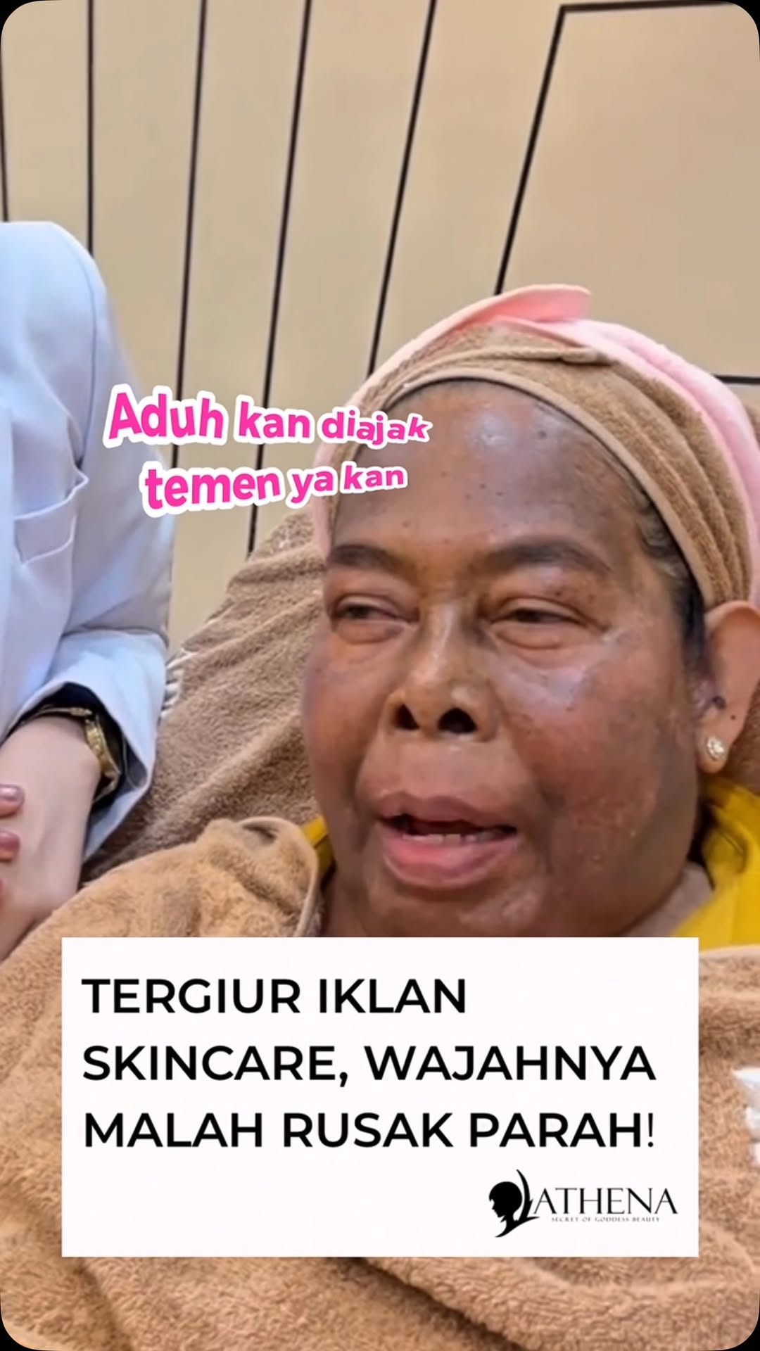 KASIHAN! WAJAH HANCUR KARENA TERMAKAN IKLAN SKINCARE😱
Yuk simak kisah nyata Ibu Aisyah, pasien Athena Medan yang pernah jadi korban skincare abal-abal. Wajahnya rusak parah hanya karena tergiur iklan yang nggak jelas! 😭
Jangan sampai kamu mengalami hal yang sama ya…
Be smart! Pilih skincare yang aman, punya BPOM, dan jelas kandungannya💡
Jangan diam aja! Share & tag teman kamu supaya mereka juga nggak jadi korban skincare abal-abal!