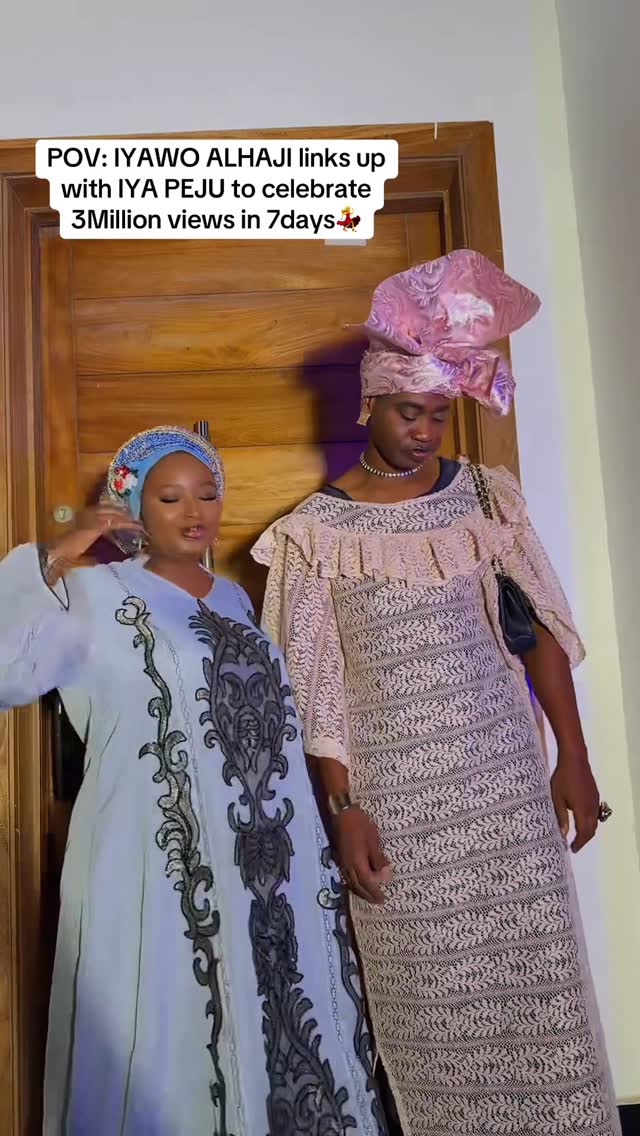 IYAWO ALHAJI and IYA PEJU celebrating our 3 million views on IYAWO ALHAJI the chaos ✨😂
Who danced it better ?
IYAWO Alhaji or Iya PEJU ?
Whose team are you on 👇 😂
Please keep watching IYAWO Alhaji 1&2 on YouTube, Mobimpe tv 📺