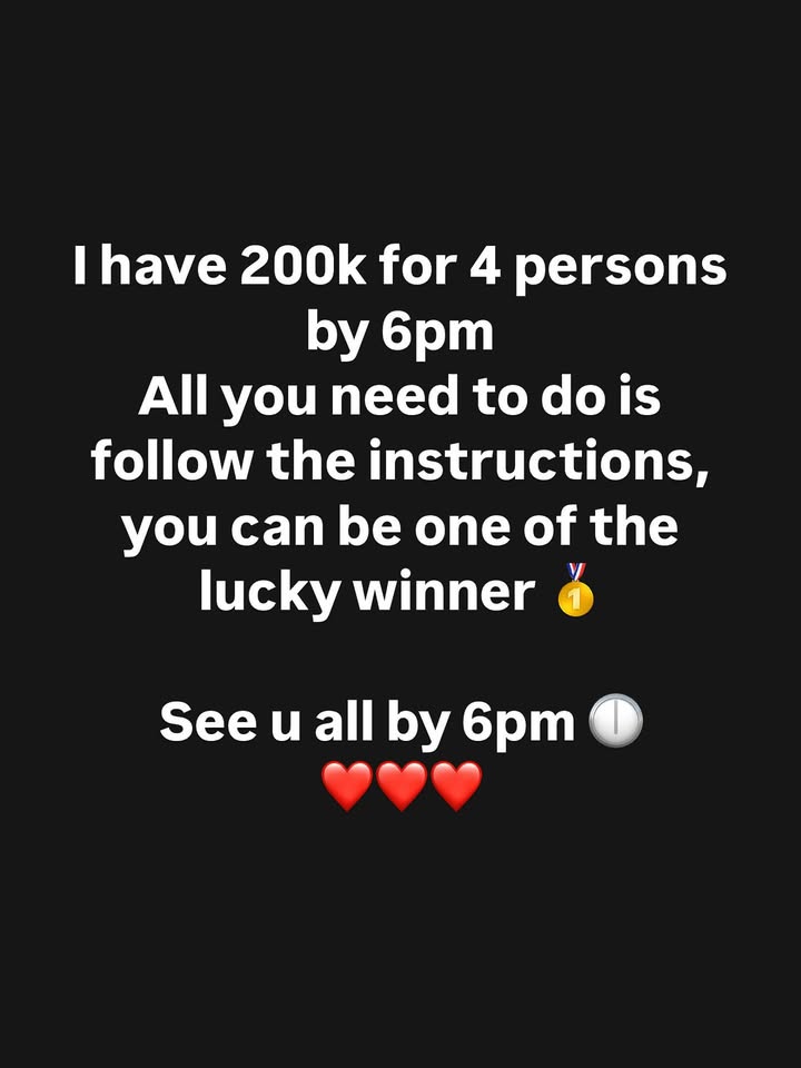 Are u ready 😁???
Will personal DM you for your account no if u emerge a winner and the payment slip will be posted on my story.