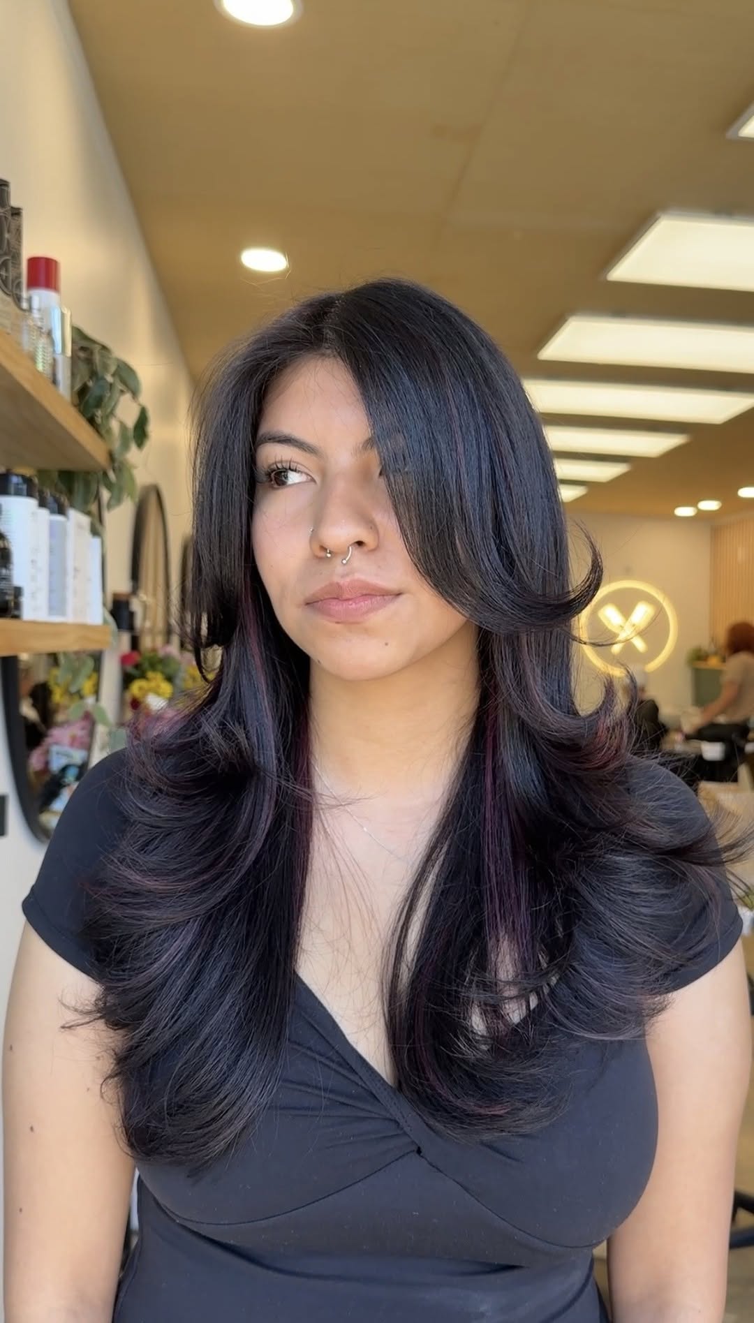 Ditch the monotone 🖤 Add dimension to your canvas with vivid highlights using #PulpRiotSemis @gurlwithmushroomtat (she/her) is the artist #PulpRiot is the paint
🧪 Formula Breakdown:
- Dark Red: 4 oz Desert Canyon + 2 oz Fireball + 1 oz Nightfall
#PulpRiotIsThePaint #PulpRiot #PulpRiotHair #PulpRiotColor #BrightHair #VividHair #HairInspo #HairArt #AltHair #AlternativeHair #AlwaysPulpRiot #Red #RedHair #ChunkyHighlights