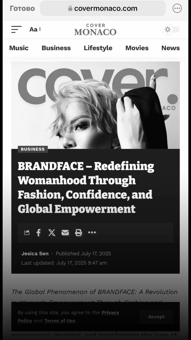 Another cover — this time COVER MONACO 💥
Becoming the face of this international magazine isn’t luck — it’s the result of global recognition. Top fashion and model agencies are watching BRANDFACE closely since we became official partners of leading international networks.
Proud to see the spotlight not only on the project, but also on me — as its founder. BRANDFACE isn’t just growing — it’s transforming lives. Including mine.
This is my next level. Our global breakthrough. And yes — BRANDFACE is already the most powerful platform for women’s growth, inspiration, and transformation.
Grateful to everyone on this journey with us 💫
#brandface #malikabeatrishe #fashionblogger #cover #magazine