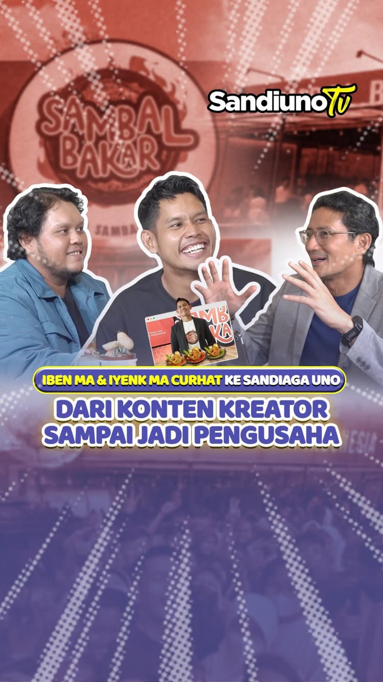 Bikin konten di sosmed langsung dapet 70 juta views?!
Kata @iben_ma, bukan soal besar kecil nominalnya, tapi bagaimana cerita dan kreativitas konten itu dibuat untuk menarik netizen. Kita ngobrol seru banget mulai dari cara bikin konten viral sampai peluang bisnis. Tonton full videonya di YouTube Sandi Uno TV!