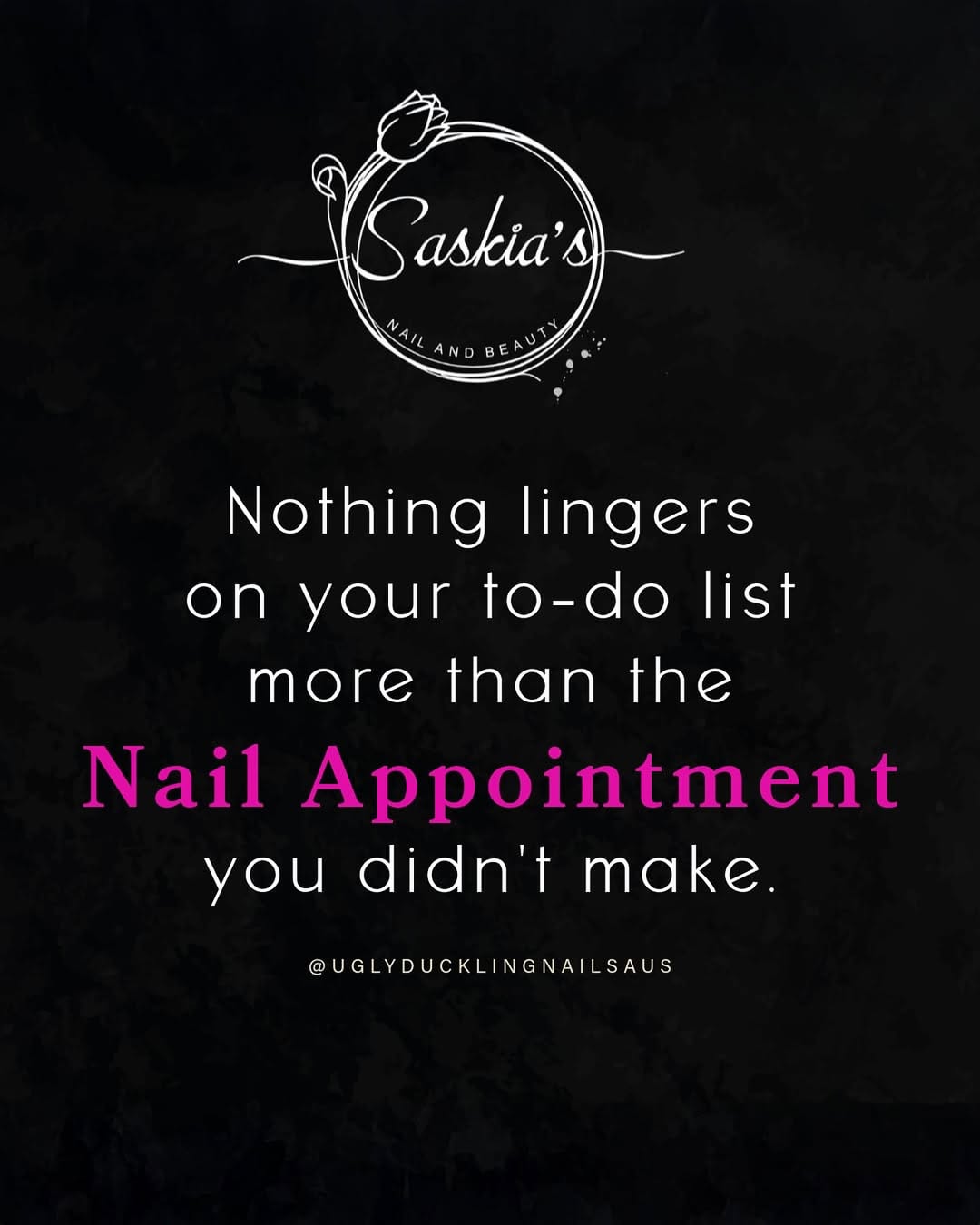 💅 Your friendly reminder: self-care belongs on your to-do list. Book your next nail appointment today!
#NailGoals #TreatYourself #SelfCareIsntSelfish #FreshNailsFreshMind