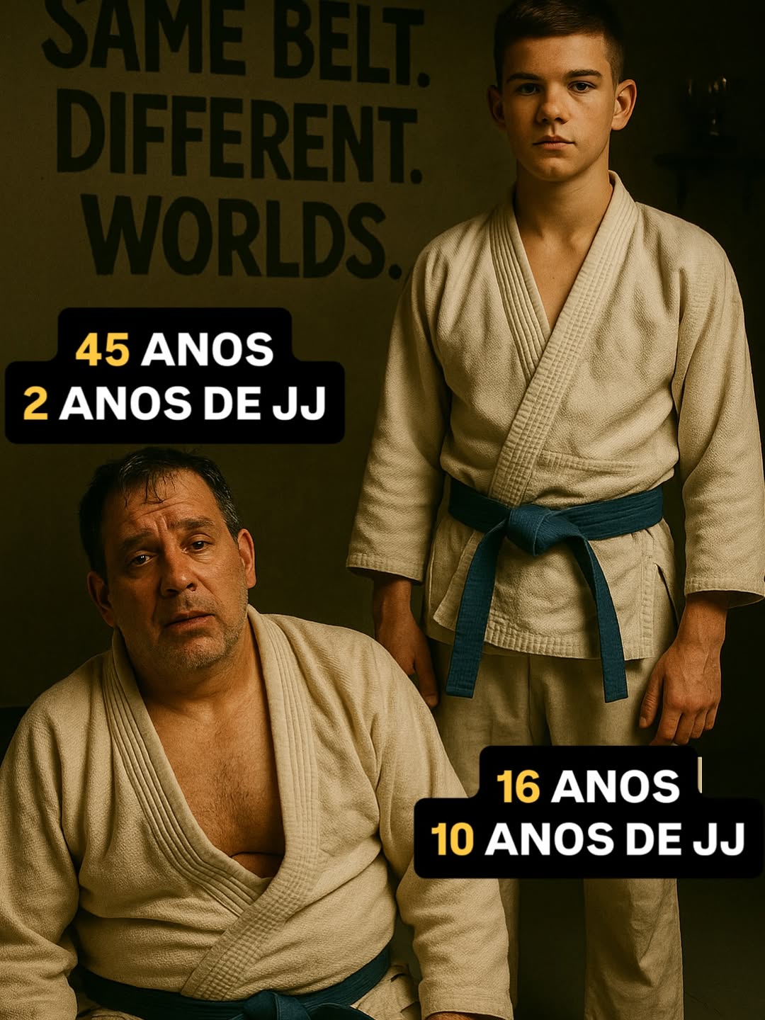 MESMA FAIXA. MUNDOS DIFERENTES.
Já parou pra pensar que, dentro do tatame, nem todo mundo carrega o mesmo peso?
De um lado, um moleque de 16, 17 anos… faixa azul, cheio de gás, treina desde os 6, dorme bem, tem tempo livre e só precisa se preocupar com a próxima aula.
Do outro, um homem de 45 anos… também faixa azul, mas com apenas 2 anos de treino, dois filhos, dois empregos, um monte de responsabilidades nas costas e ainda assim está ali, firme, tentando evoluir.
A comparação, às vezes, é cruel. E muitos acabam se frustrando porque olham pro lado e pensam: “Poxa, eu não tô indo tão bem quanto ele.”
Mas será que faz sentido comparar?
Será que não é só o ego querendo acelerar um processo que precisa de paciência?
Cada um tem sua jornada. E respeitar a sua realidade é também uma forma de treinar — treinar humildade, autoconhecimento e presença.
💭 E você, já se cobrou demais tentando acompanhar alguém que vive uma realidade completamente diferente da sua? Como você lida com isso no tatame?
Comenta aqui. Vamos trocar uma ideia sobre isso.
.
#bjj #jiujitsu #oss