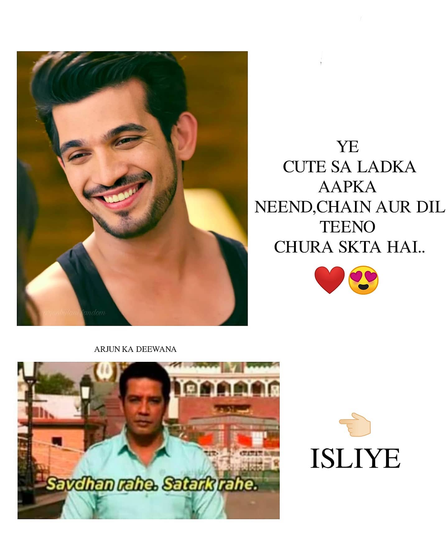 ALERT😂🙏
.
.
.
#Arjunbijlani #Arjunkadeewana .
.
.
Love U So Much @arjunbijlani