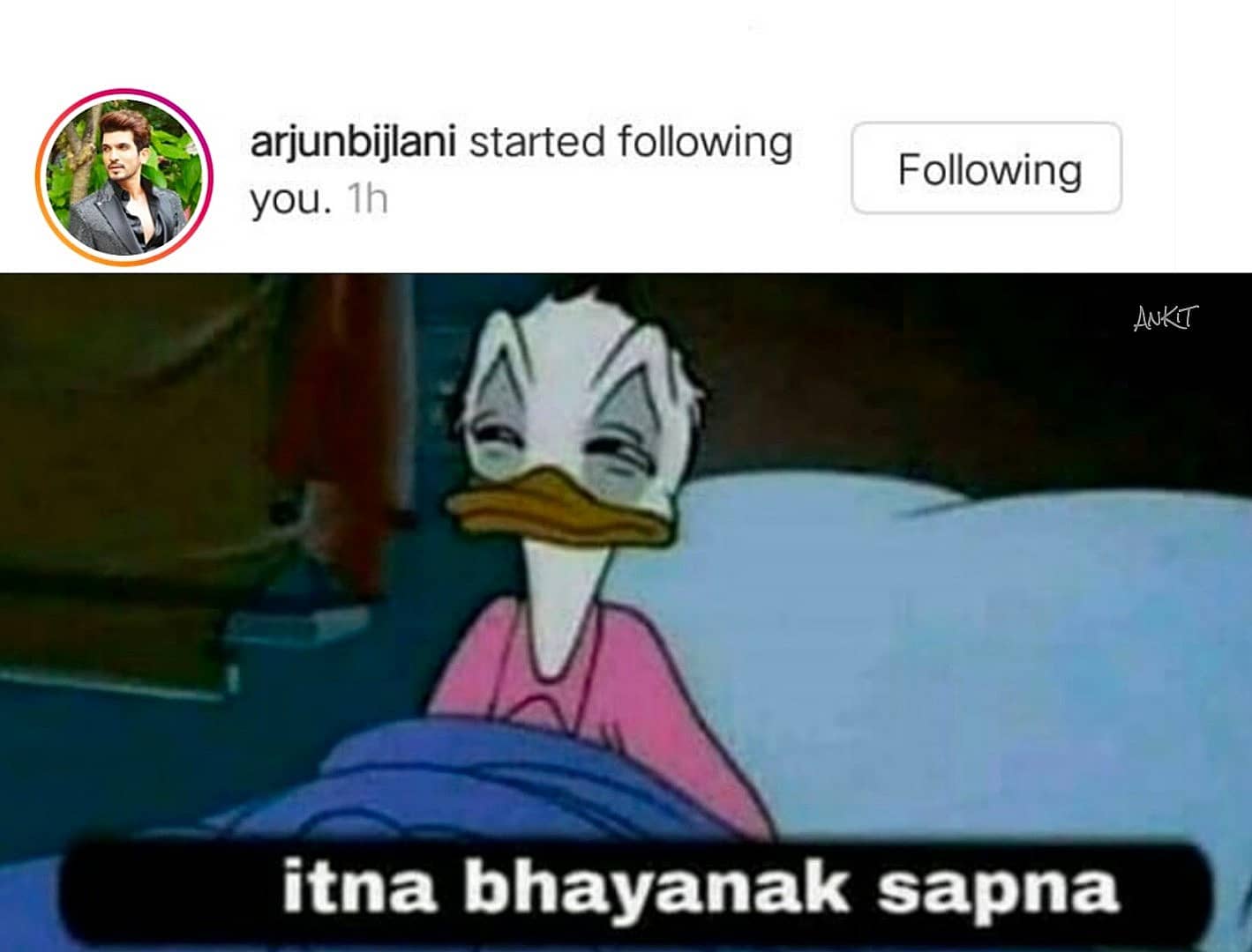 Kehte Hai Neend Me Dekhe Hue Sapne Pure Nii Hote Kabhi😒
But Mera Ye Sapna Pura Ho Skta Hai..Agar Arjun Bhaiya Chahe😛
Chalo Arjun Bhaiiya Kr Do FOLLOW BACK🙈Yes!! You Can Do It👍🏻
.
.
PS(Mazak K Mood Me Ni Hu Bilkul😐) .
.
.
#Arjunbijlani #Arjunkadeewana .
.
.
Love U So Much @arjunbijlani